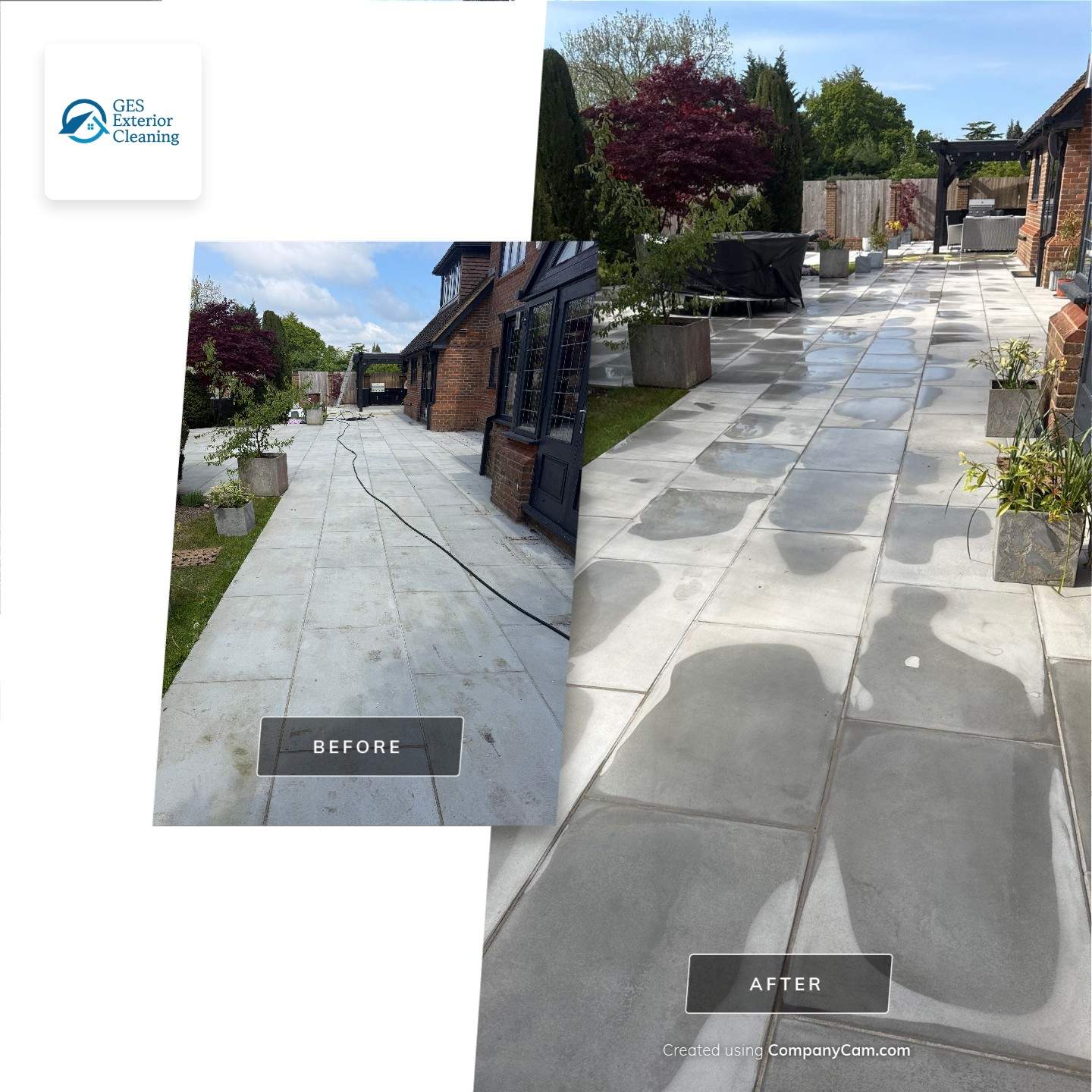 Patio and Pagola clean by Ges Exterior Cleaning ltd