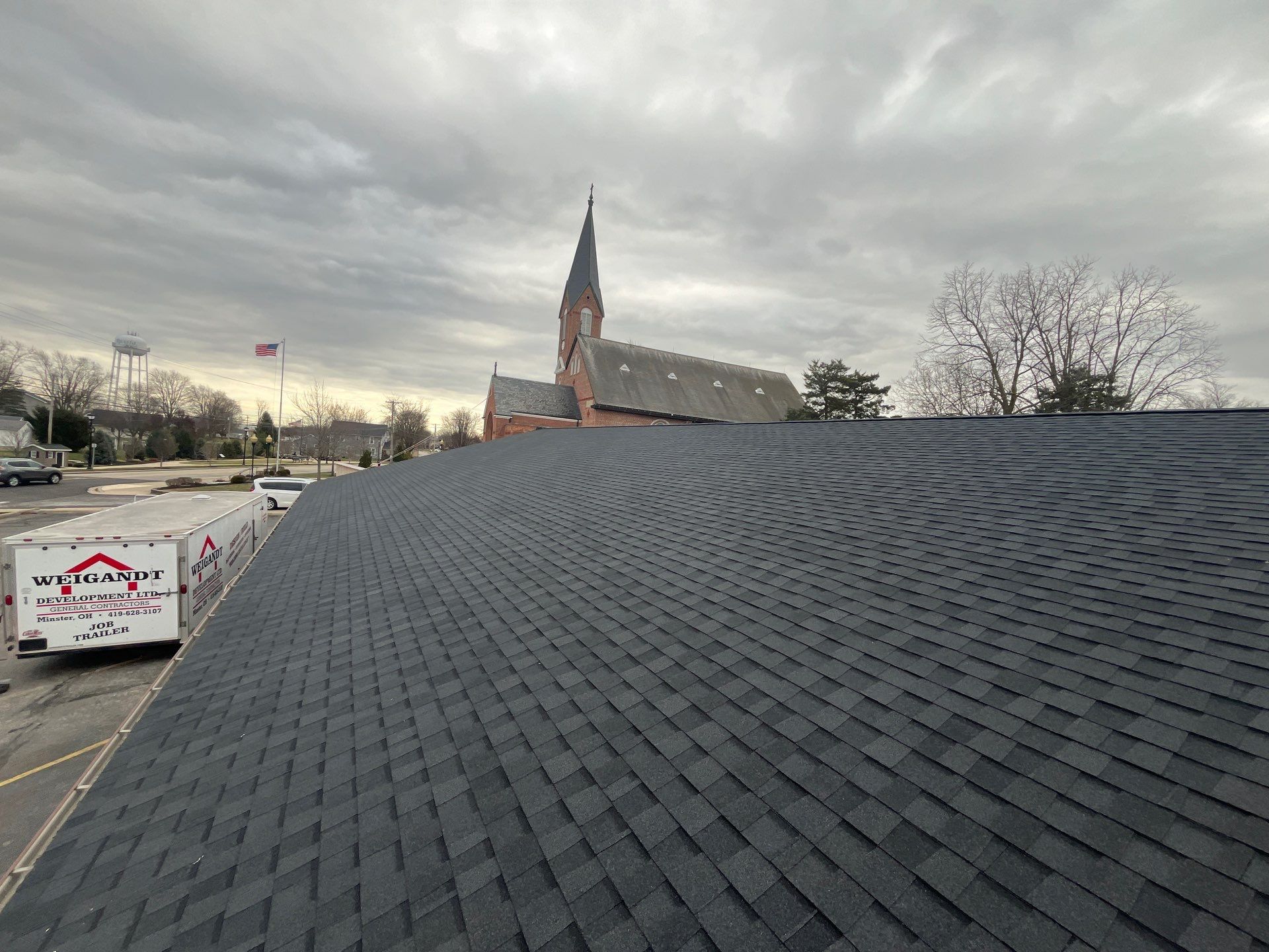 Commercial Roofing Installation using GAF Timberline HDZ Slate by Nitro Roofing and Construction