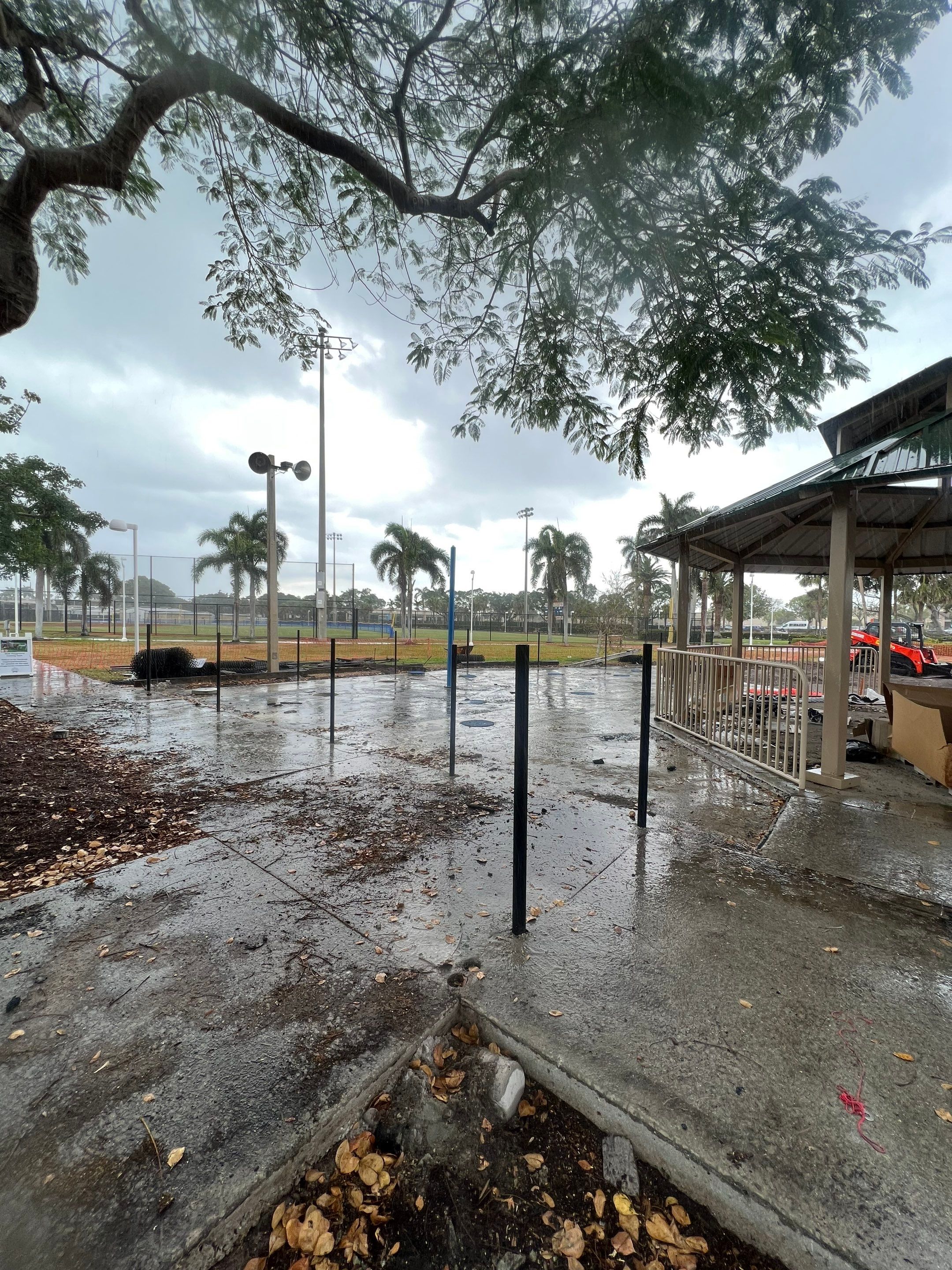 Vinyl Coated Chain-link fence for the City of Naples around Fleischmann Park Playground.  by Asap fence and gates, LLC