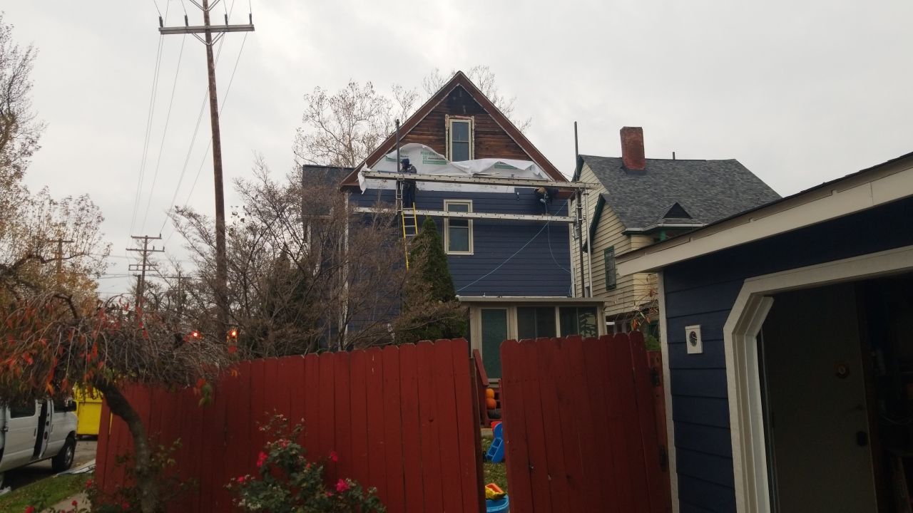 Fire damaged home in Tremont by Absolute Roofing and Construction