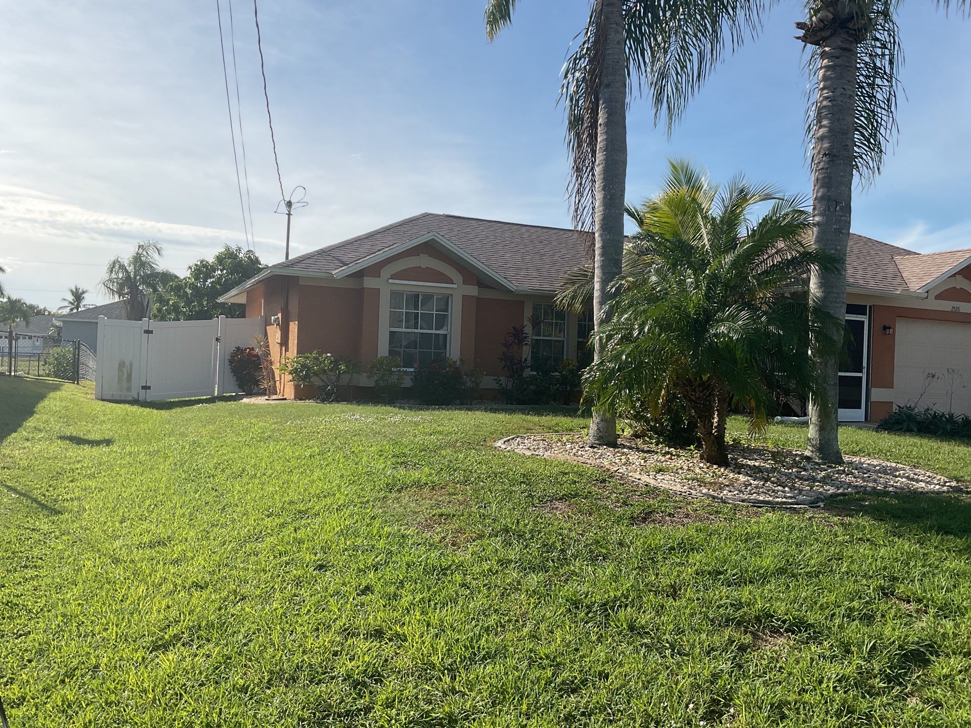 White 6-Inch Seamless Gutters in Cape Coral FL by Gutter Professors