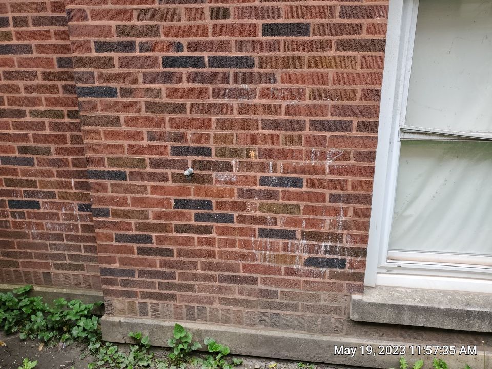 natural stone using Algaecide, soft wash soap by Northern Power Washing LLC.