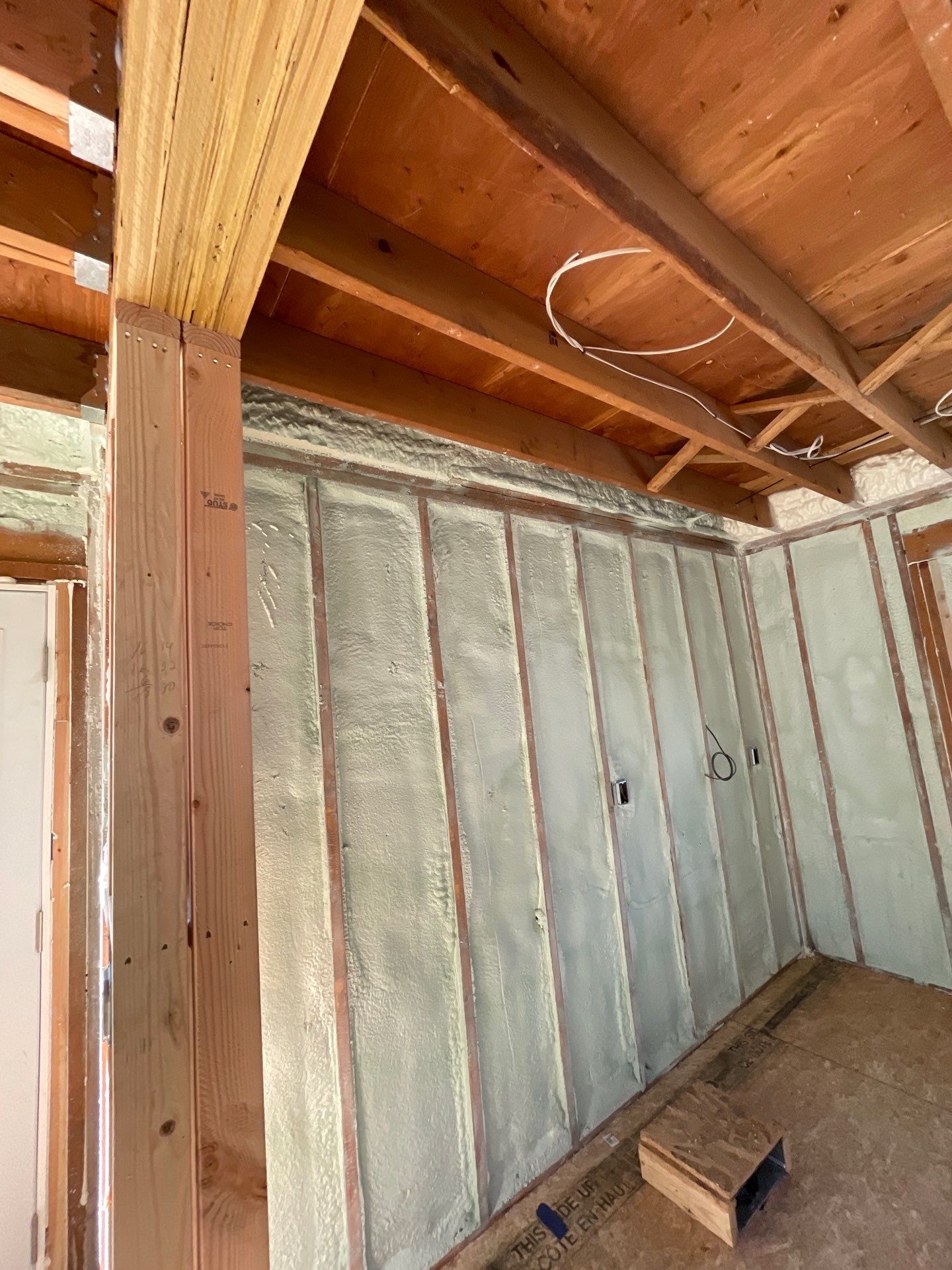 Basement Exterior Walls using Closed Cell Spray Foam by NYS Foam & Energy