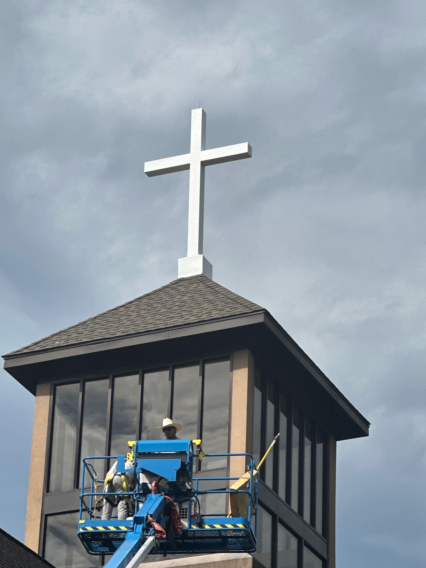 Steeple Cross Repair & Painting ⛪🎨 by Georgia Roof Advisors