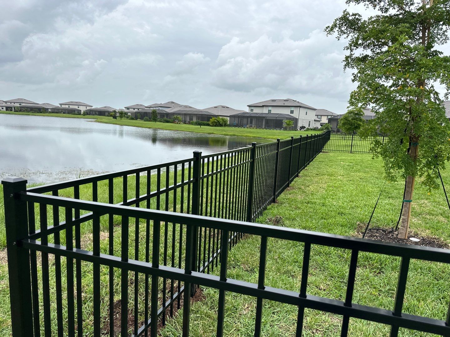 Aluminum Fence Installation using 3 Rail Aluminum Fence by Asap fence and gates, LLC