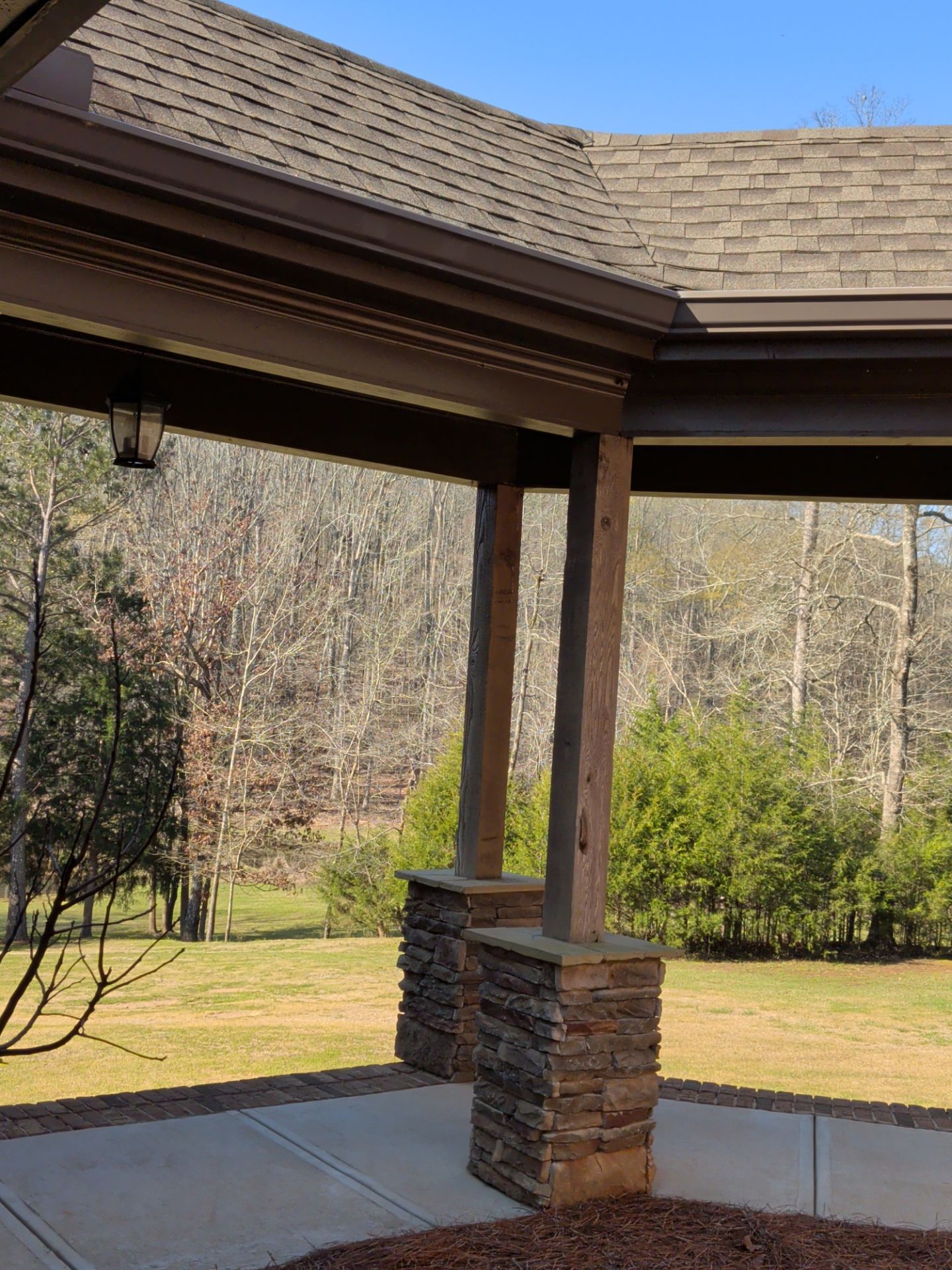 A-Frame Accents & Posts: Staining Project by PGP Surface Solutions, LLC