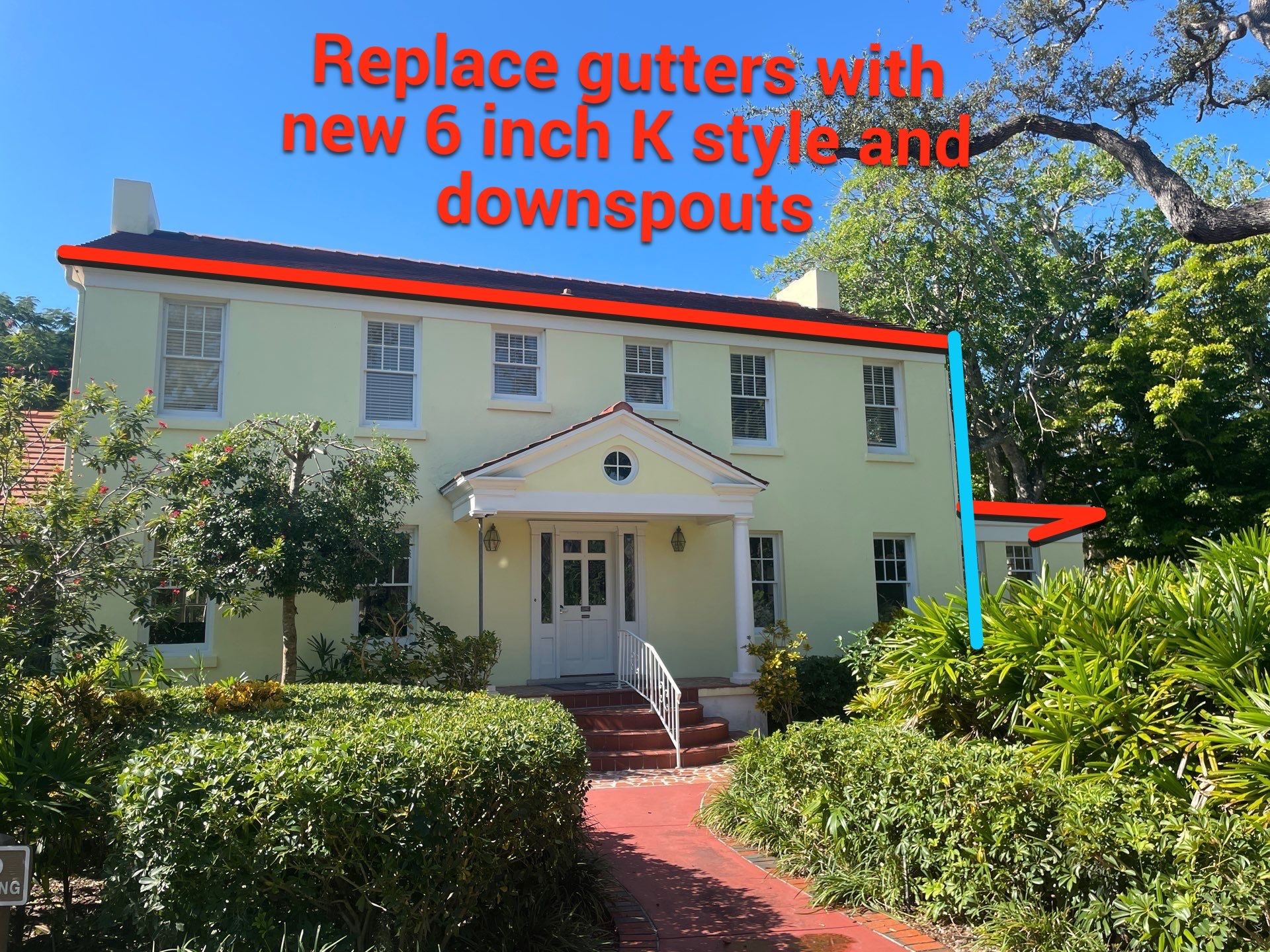 White Gutters Repair and Installation in Sarasota FL by Gutter Professors