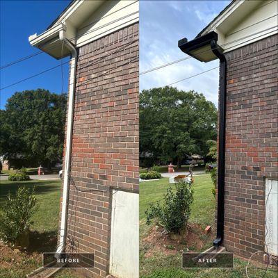 Replace gutters and downspouts 