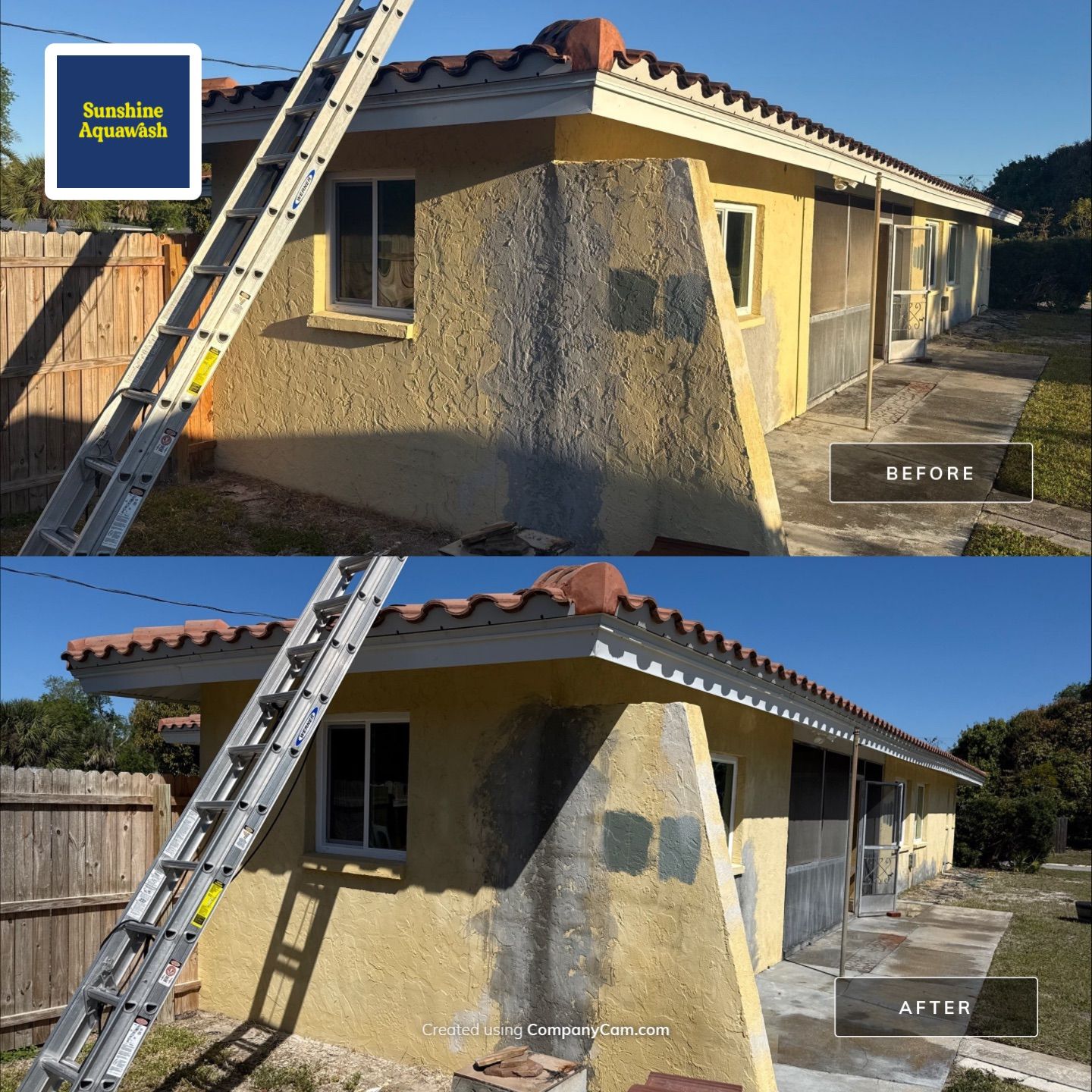 Full Exterior Cleaning Before Painting – Sarasota, FL (Near Sarasota Airport) by Sunshine AquaWash