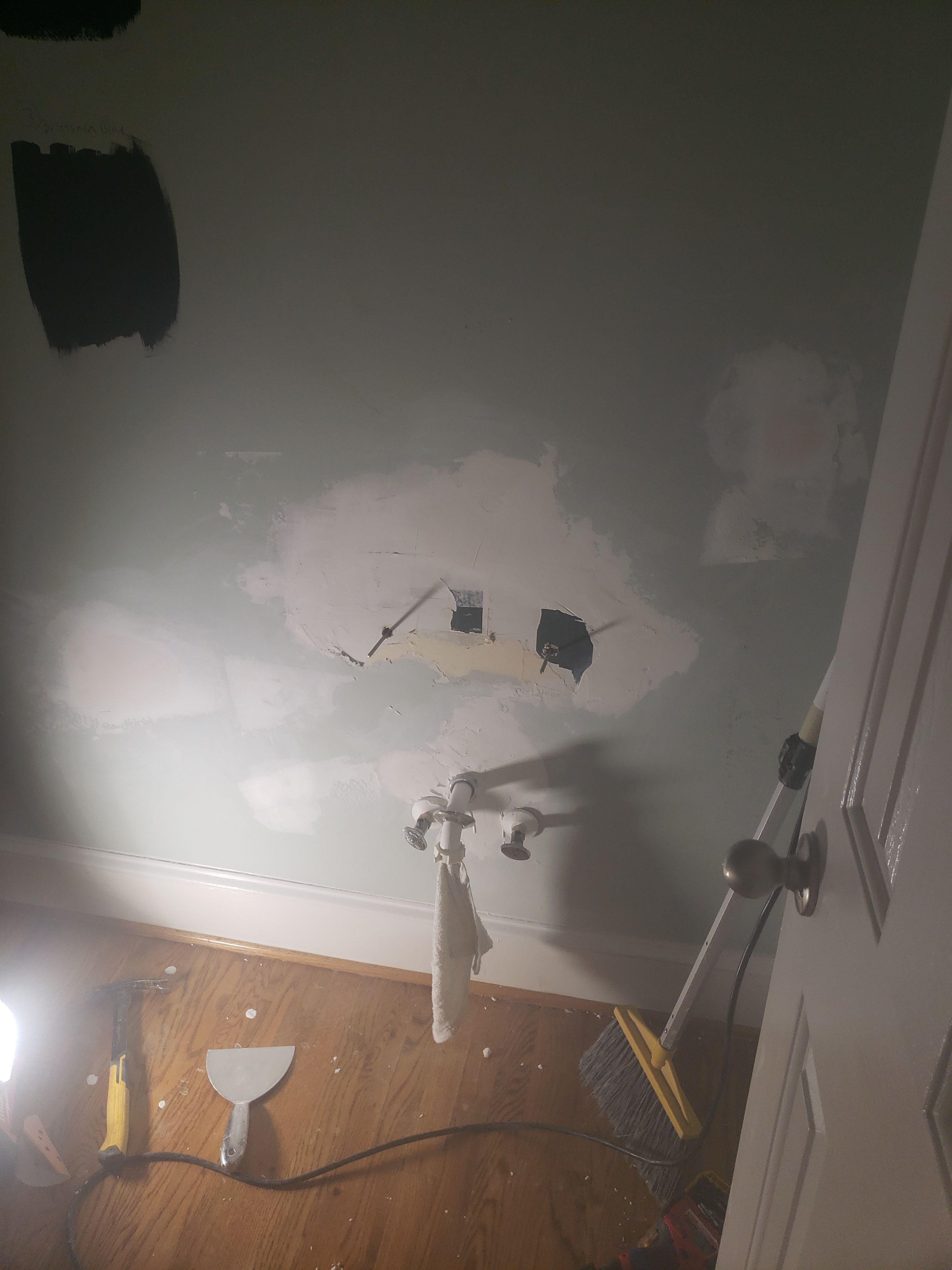 Powder Room Refresh & Lighting Upgrade by A Step Above Handy LLC 