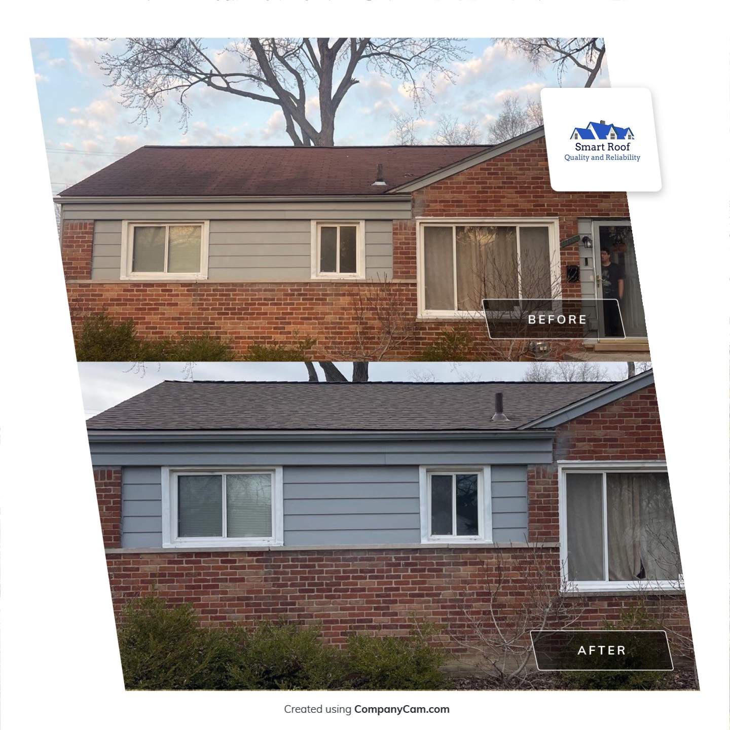 Roof Replacement using Replace Shingles on Residential roof by Smart Roof