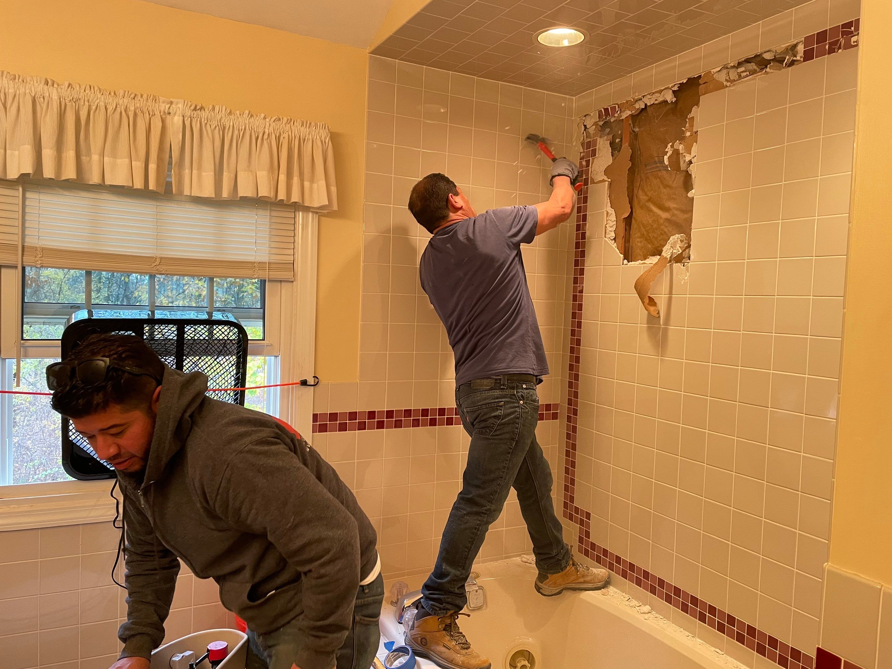 Bathroom Remodel using Tile by Home Concepts Construction