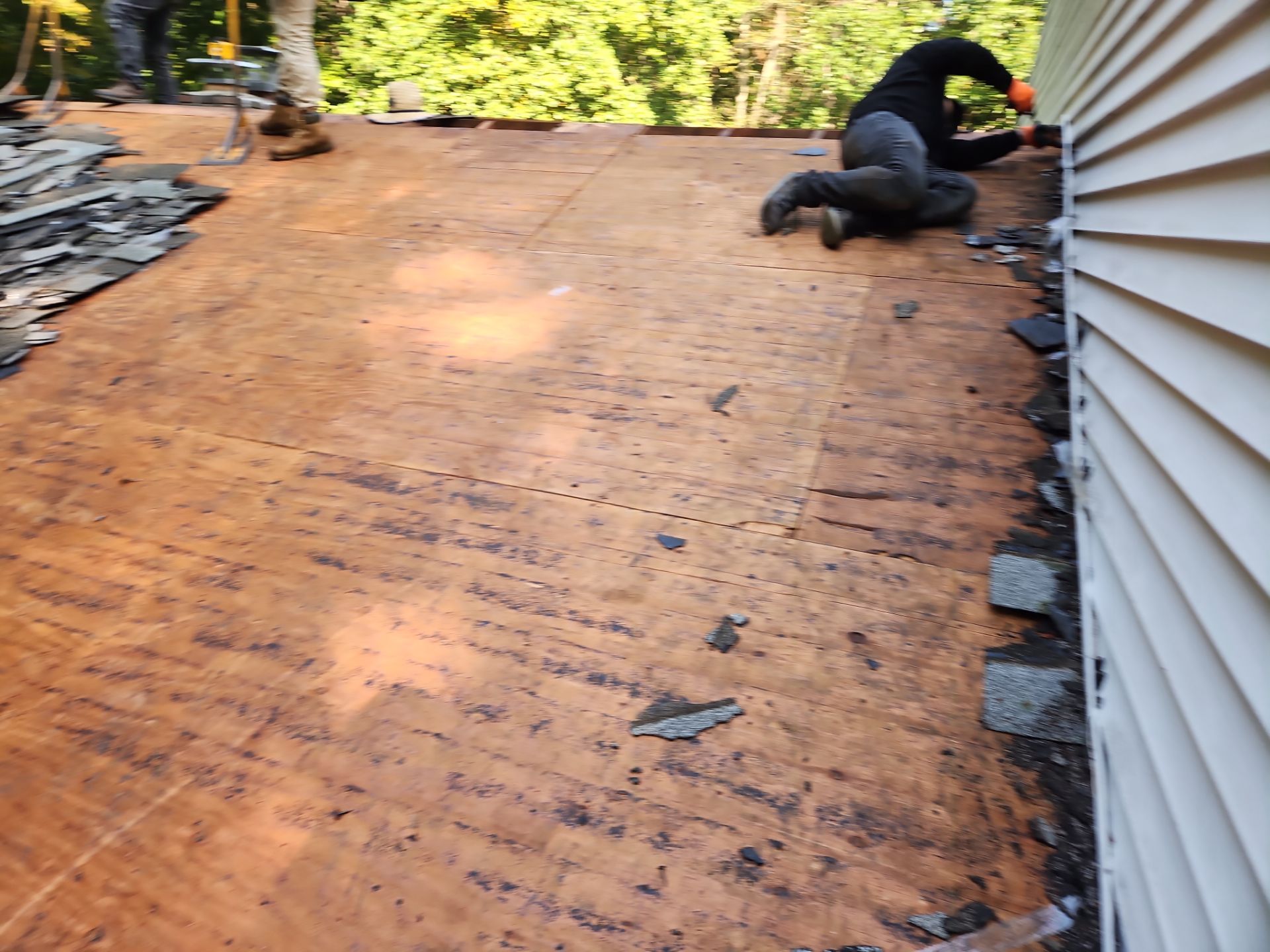 Residential Roofing Installation using Owens Corning TruDefinition Duration AR - Estate Gray by A Plus Exterior