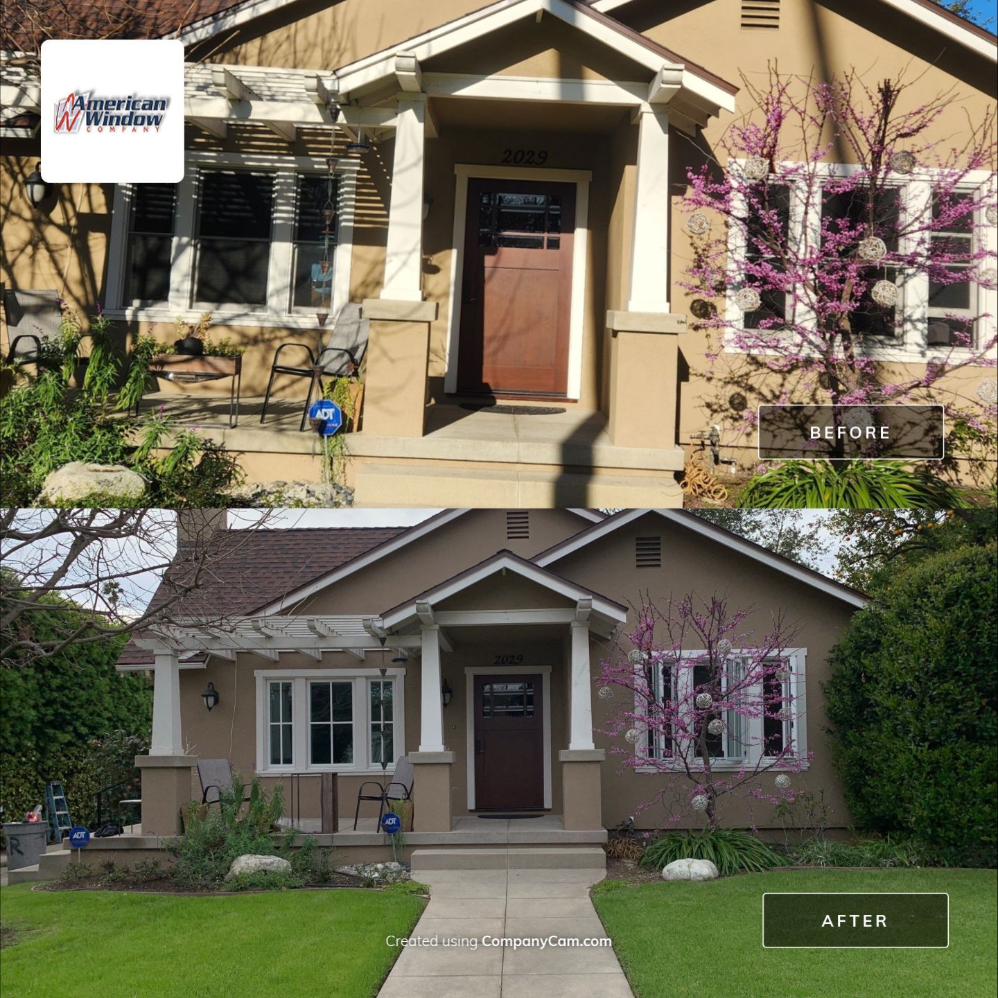 Window Installation using Milgard Ultra series, Fiberglass windows with SDL grids by American Window Company