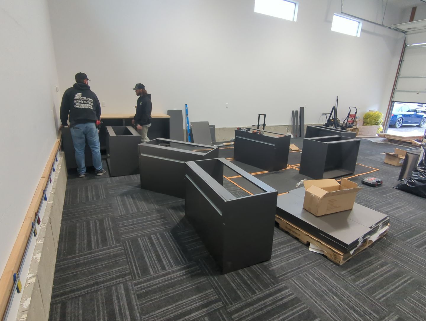 Pewter Cabinet Installation by Croc Coatings, LLC