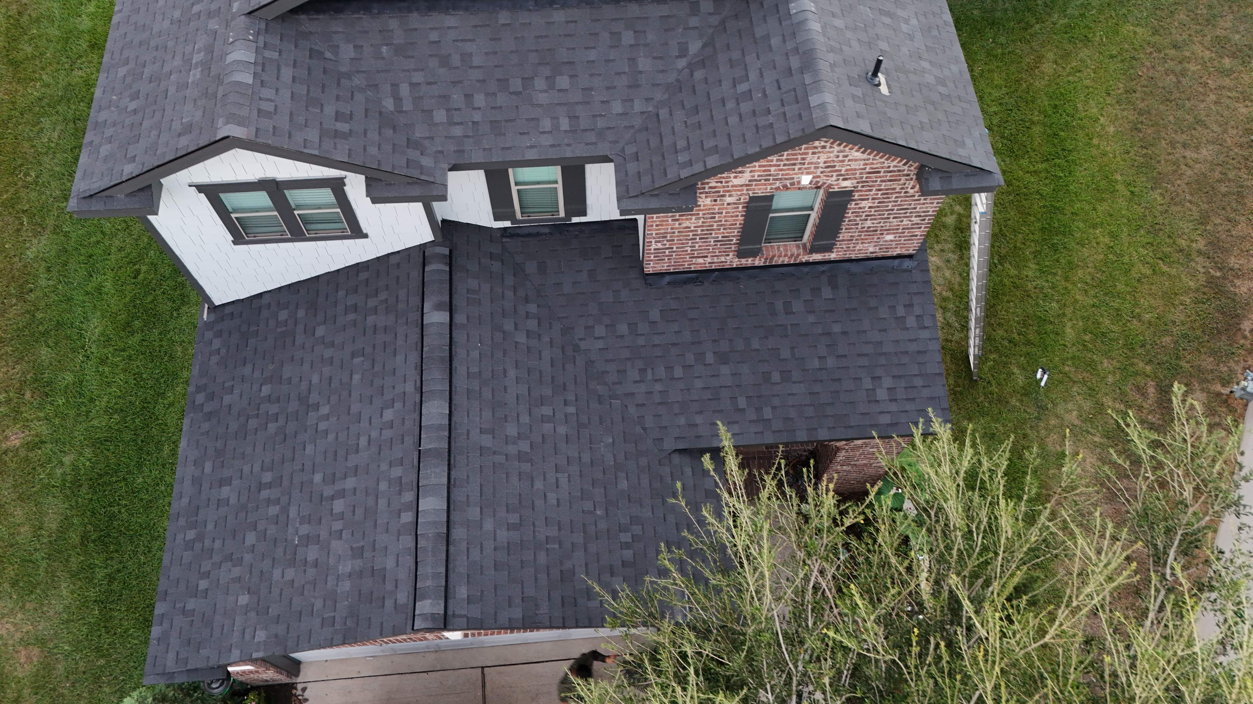 Charcoal Roof on Modern Farmhouse — Cypress, TX by PL Roofing & SB Roofing, LLC.