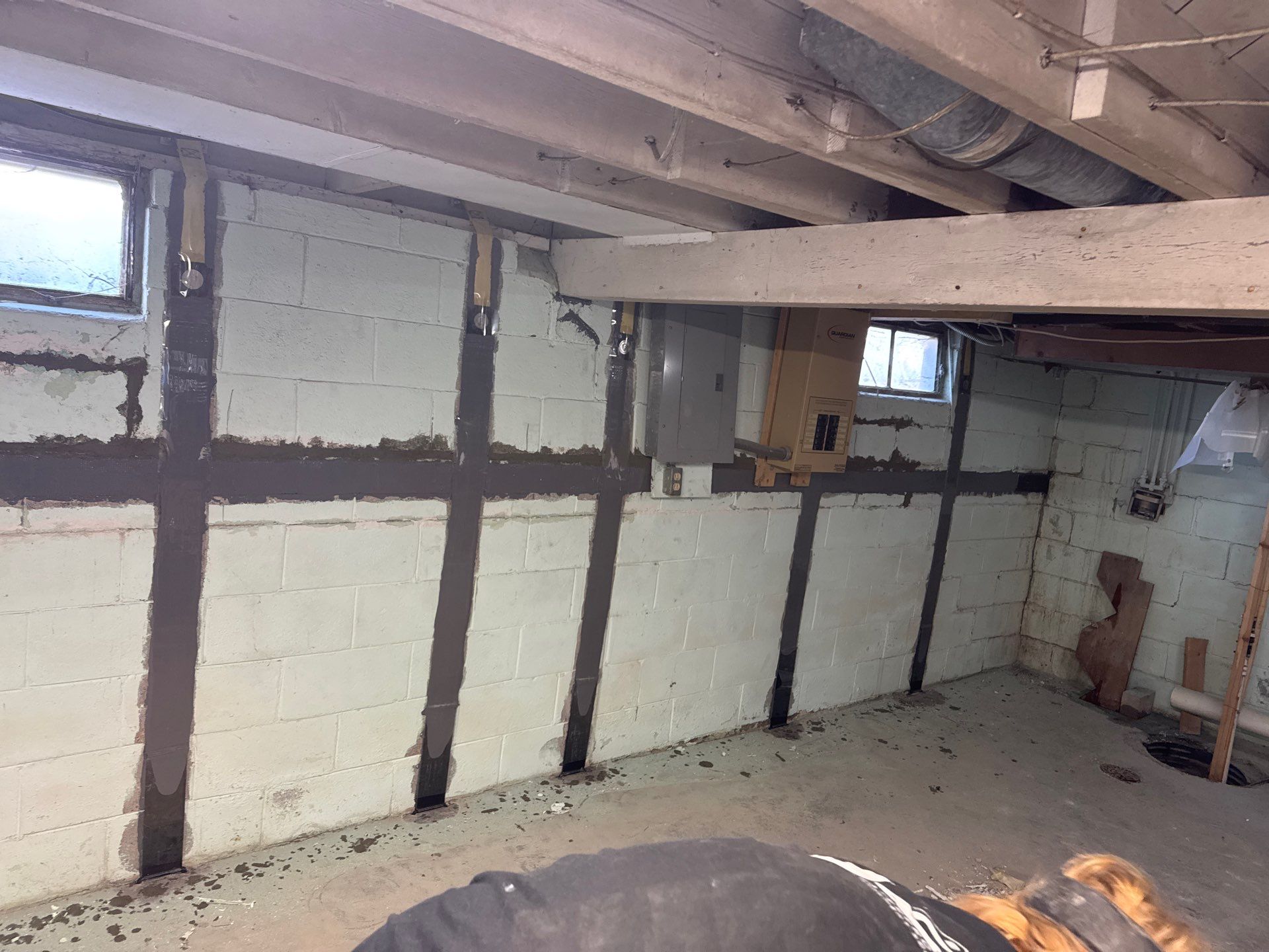 Wall Straightening/Stabilization by ACE Waterproofing & Basement Solutions