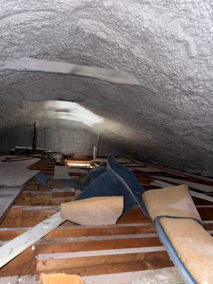 Attic Insulation using open cell spray foam