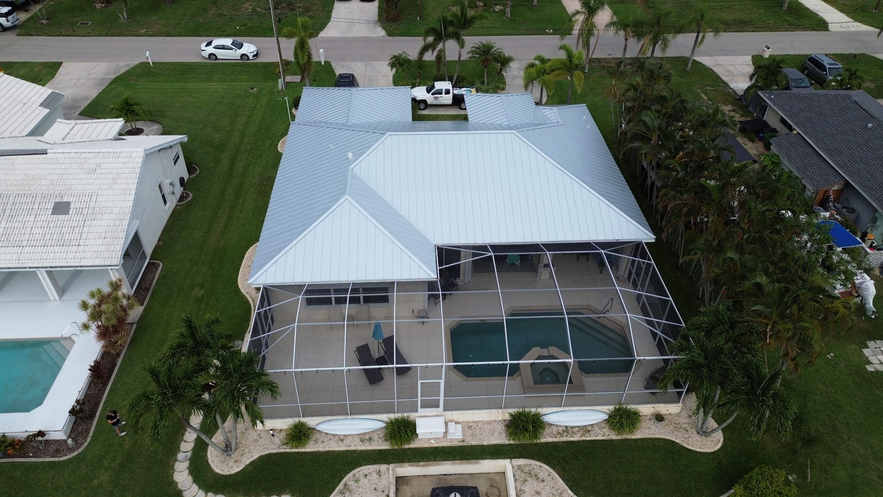 Residential Roofing Installation using Standing Seam Metal by Protek Roofing Heating Air & Solar