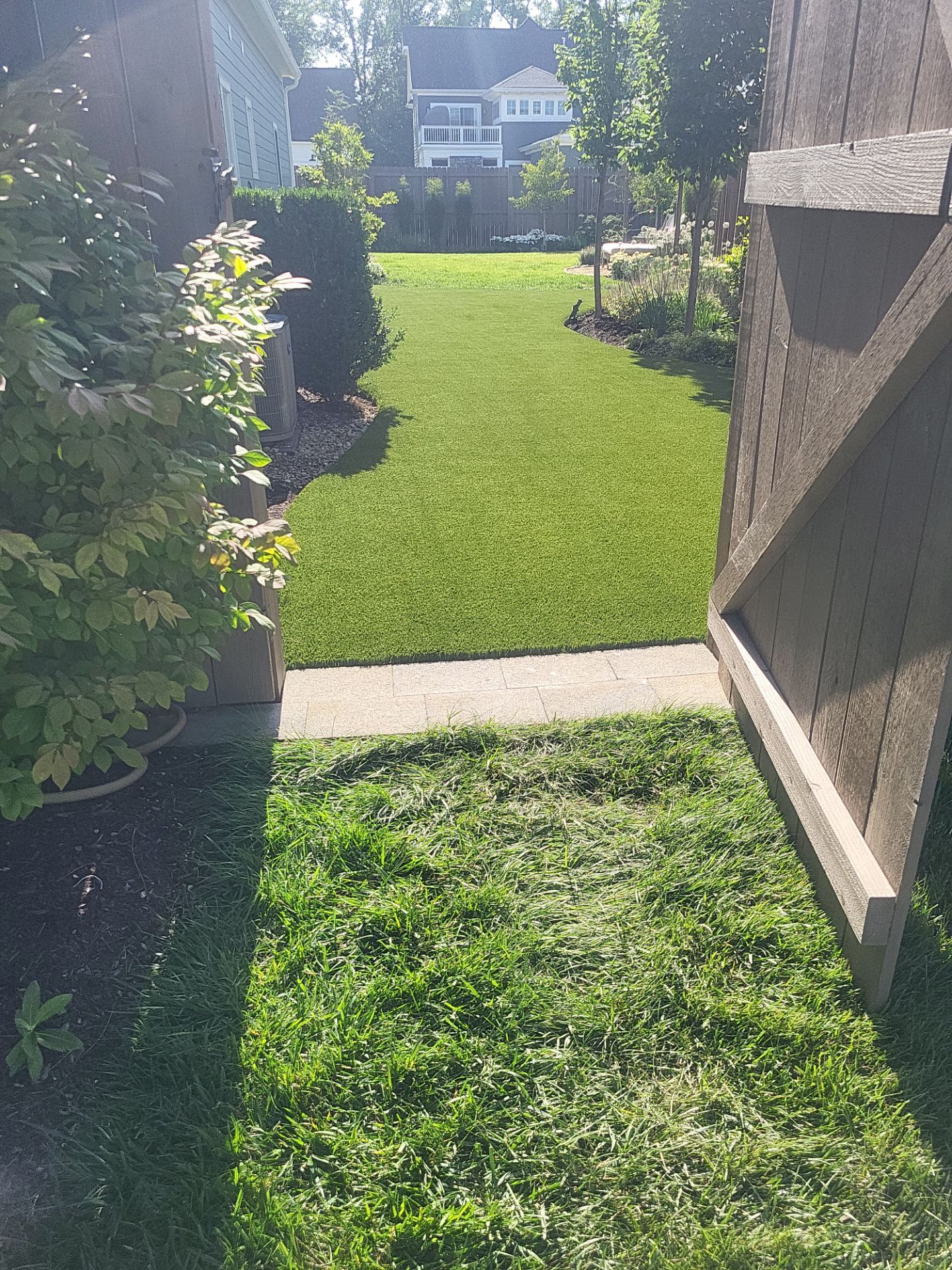 Lewis Center Partial Backyard Pet Turf by Southwest Greens Midwest