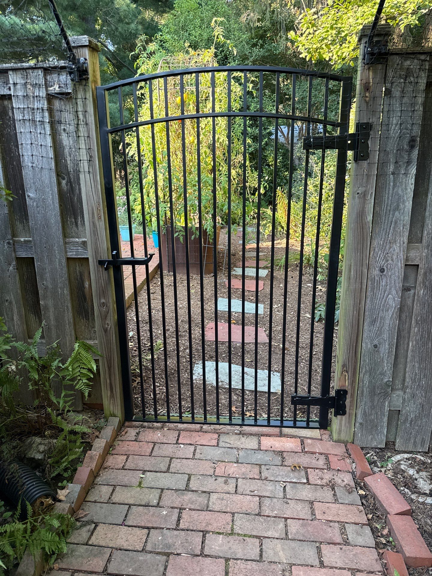 Modern Iron Pedestrian Gates – Leverton Road Residential Project – Rockville, MD by Capitol Iron Works