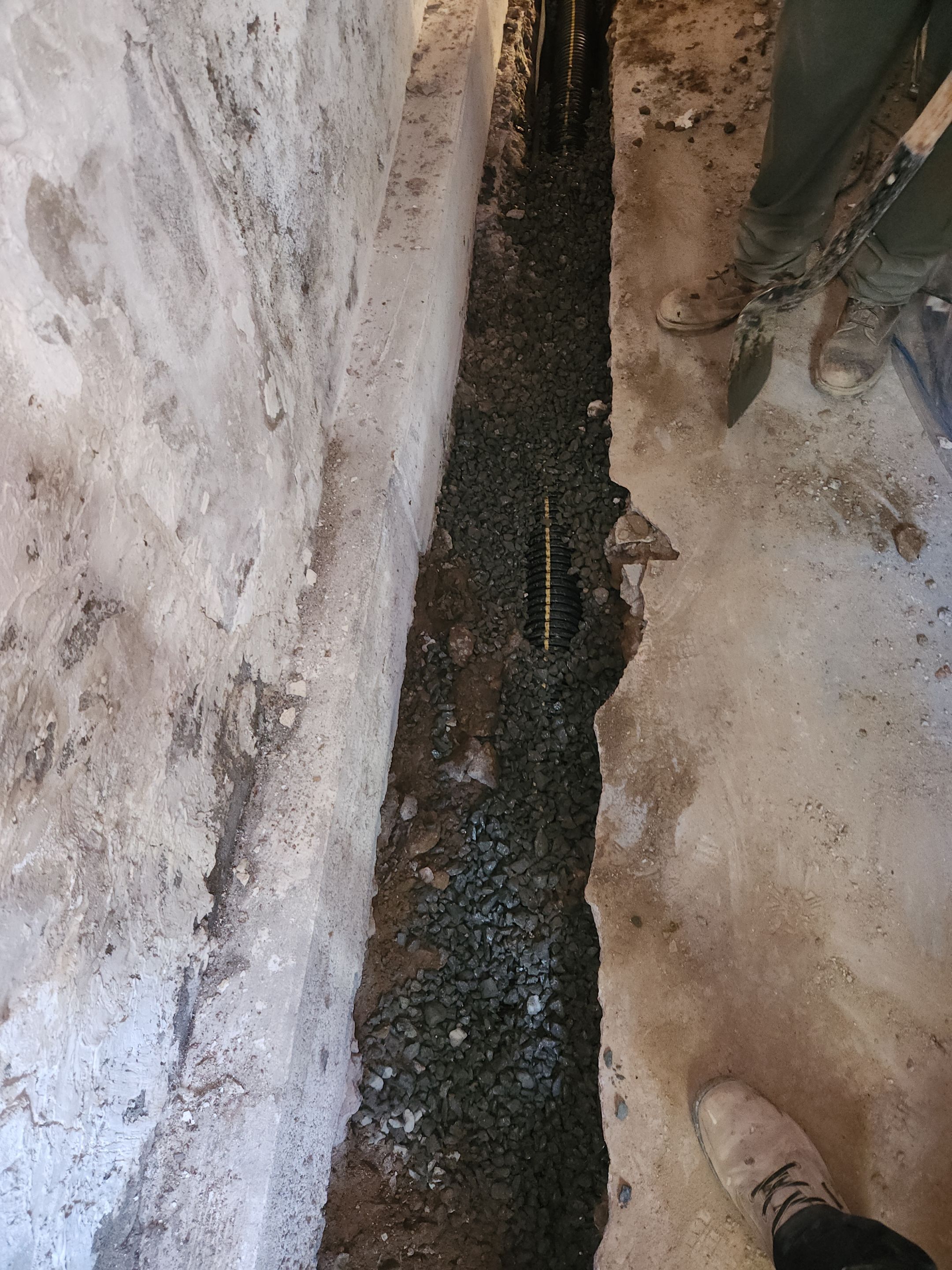 Interior French Drain & Mold Remediation in Mt Tabor NJ by Pure Service Pro, LLC 