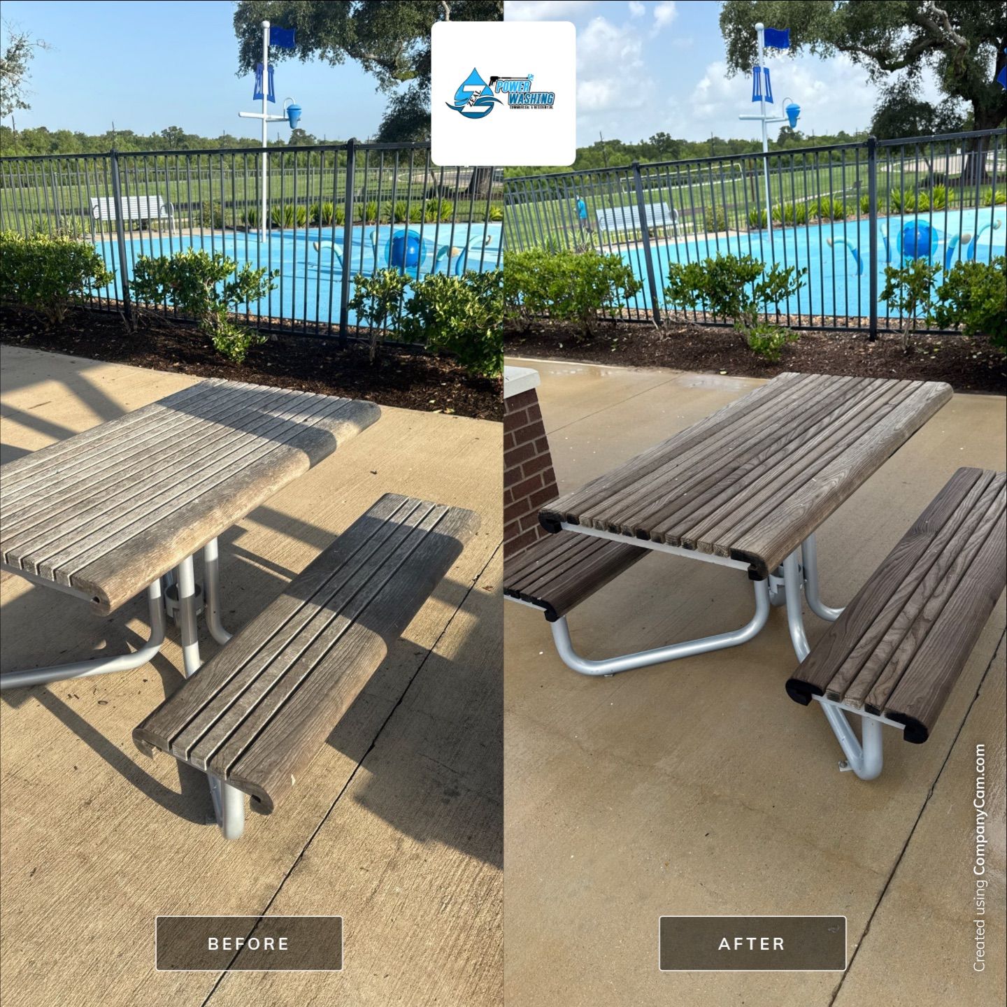 Commercial Concrete Cleaning for HOA Park by Zeal Power Washing