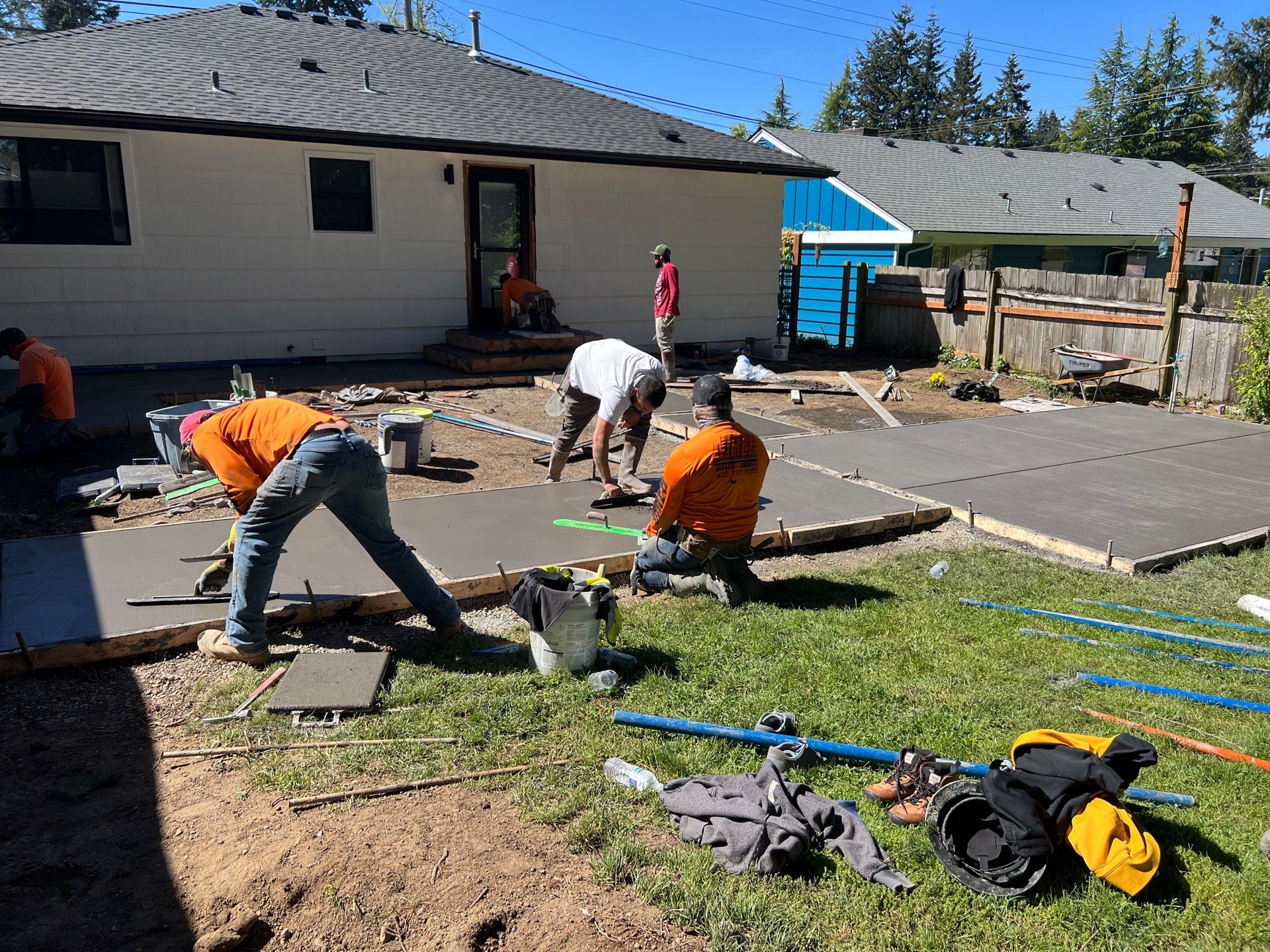John | Concrete Backyard Walkway by Jireh Asphalt & Concrete Inc 