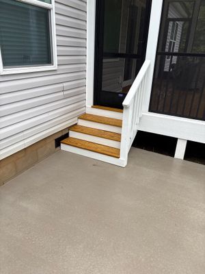 Wood Deck and Concrete Walkway using Wood and Concrete Sealant