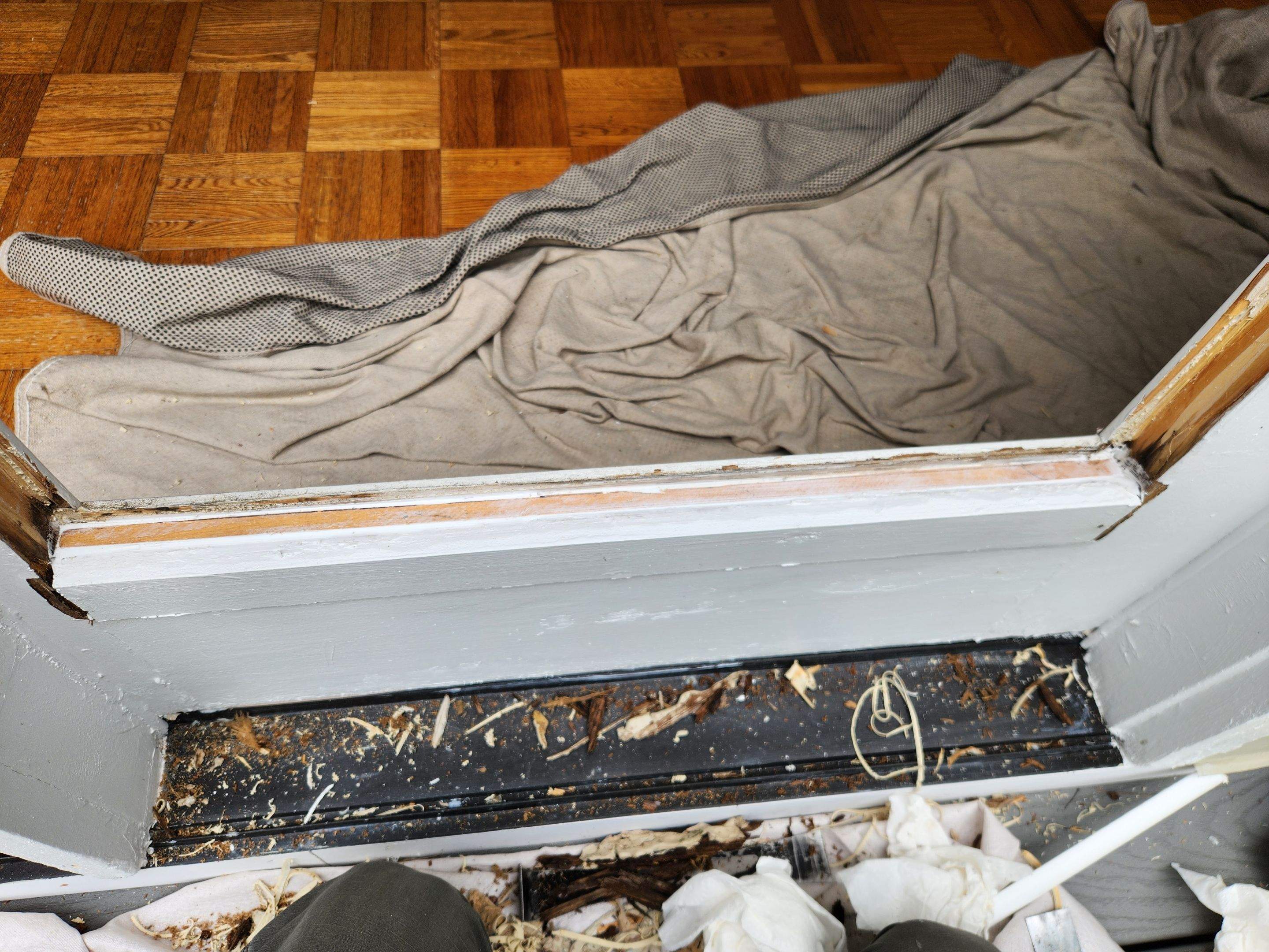 Patio Door Glass Replacement & Sill Repair by Cheshire Glass Company