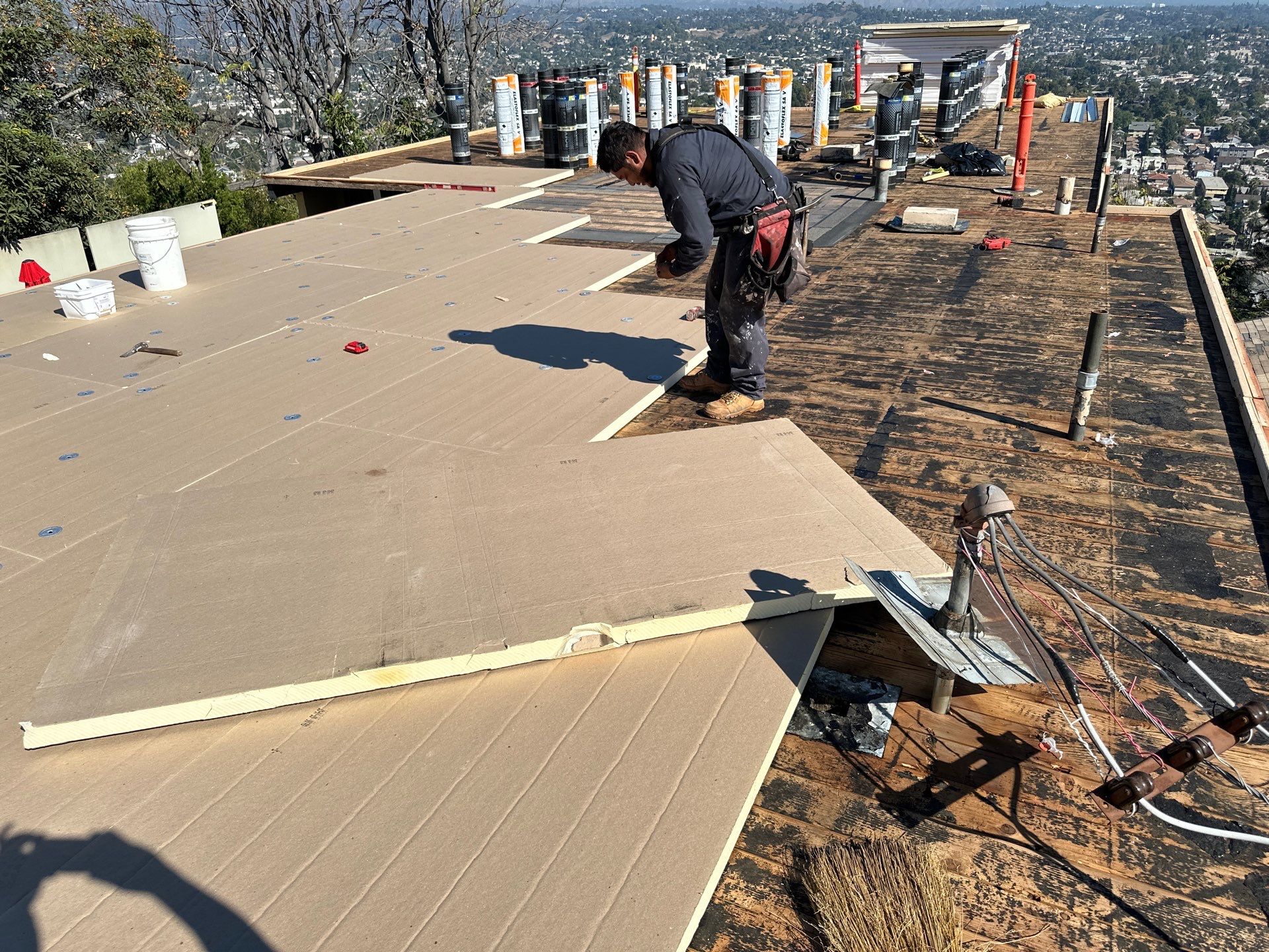 Residential reroofing project in Eagle Rock by Hull Brothers Roofing