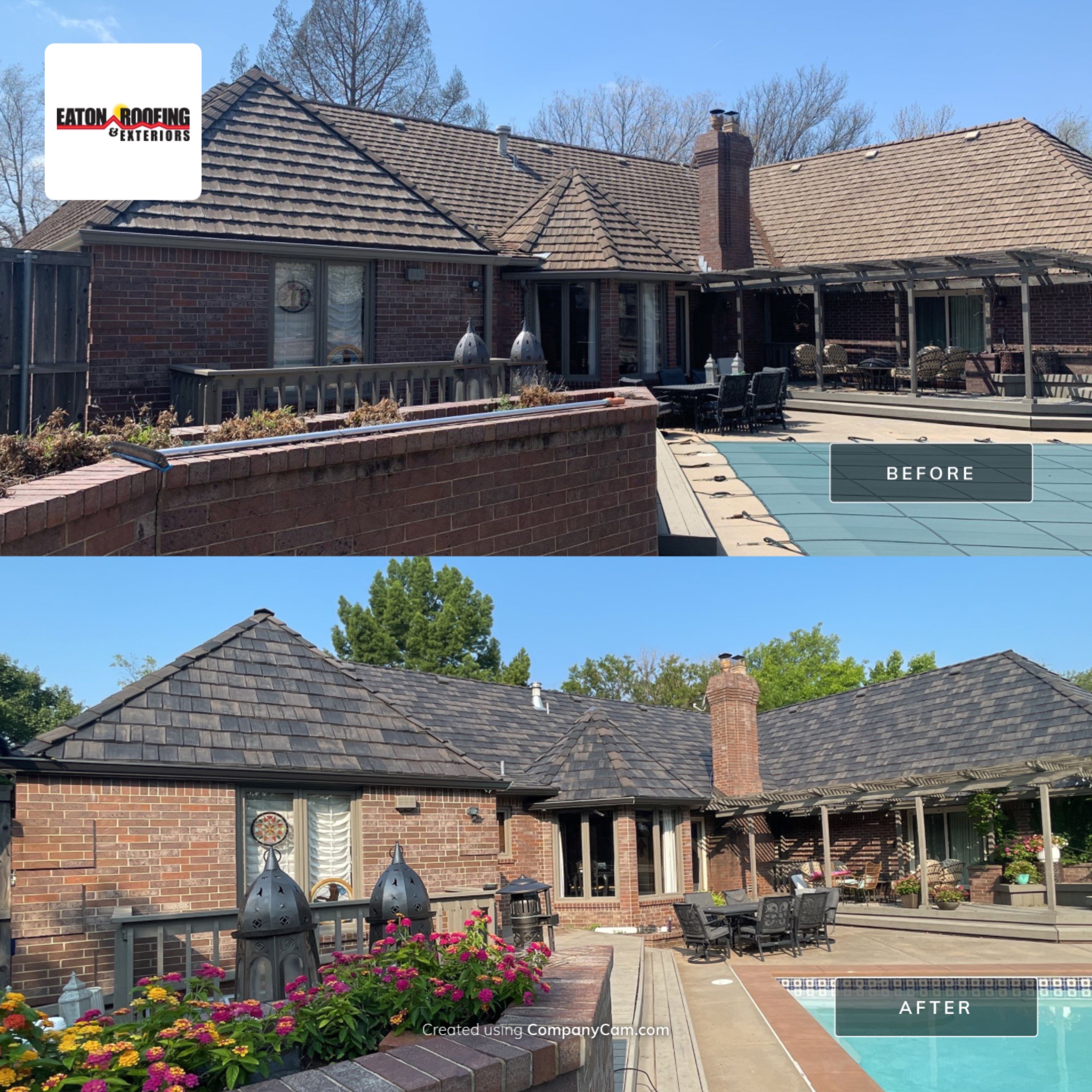 Residential Roofing Installation using Black Oak Shake by Eaton Roofing 