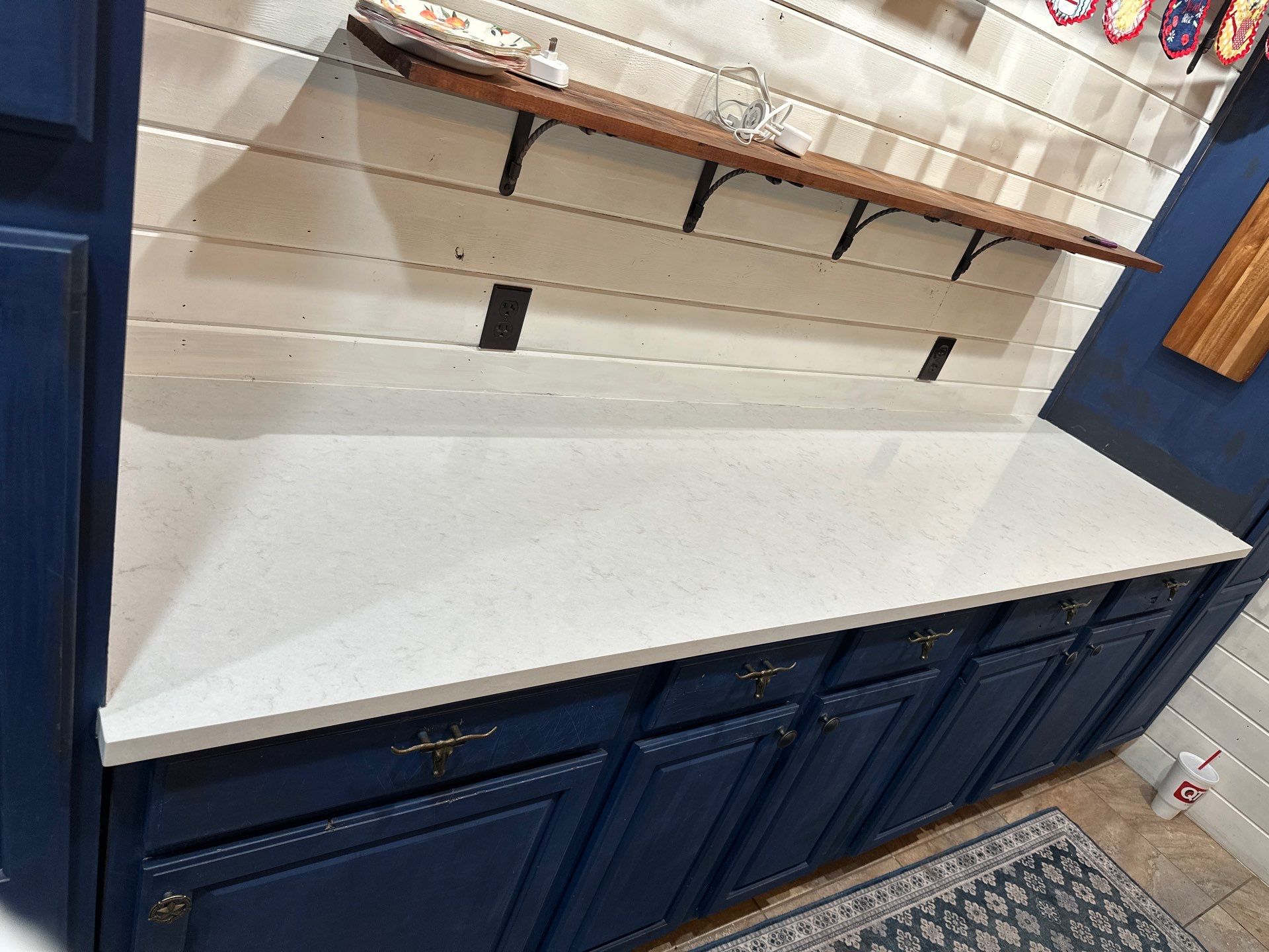 Kitchen countertops using Golden Gate Quartz by Mena stone surfaces