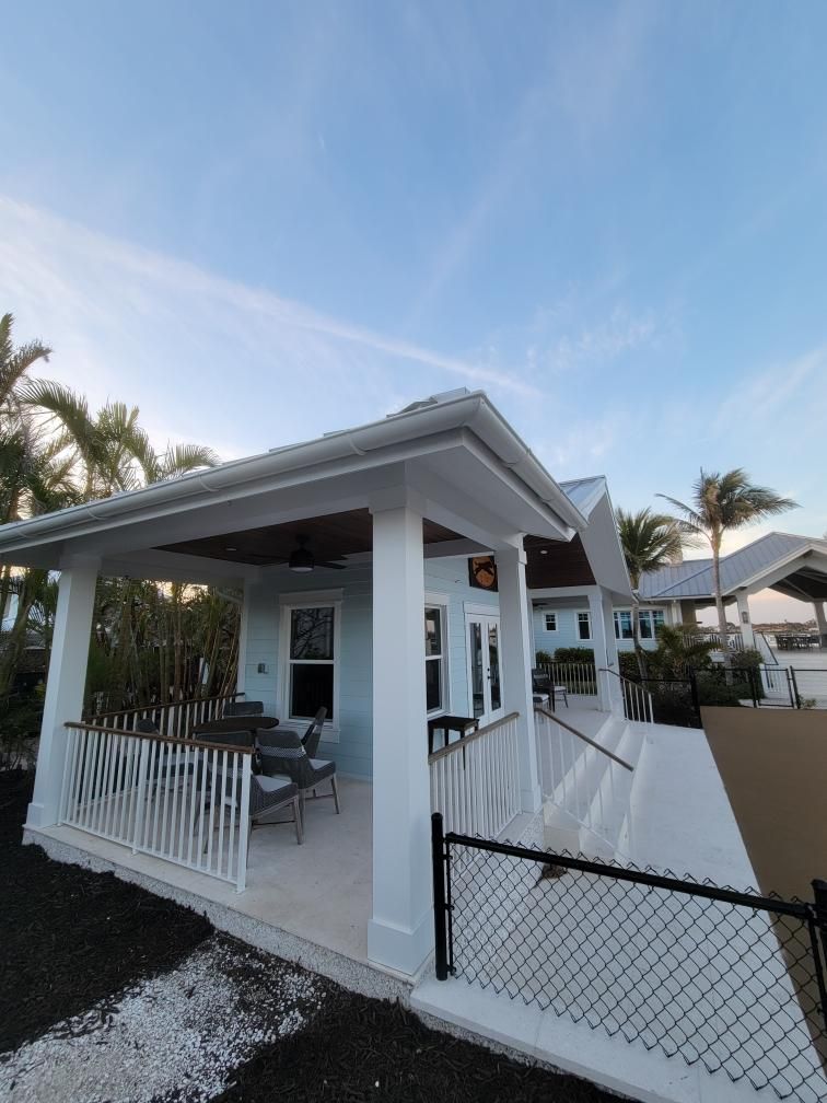 All New 1/2 Round Gutters in Nokomis FL by Gutter Professors