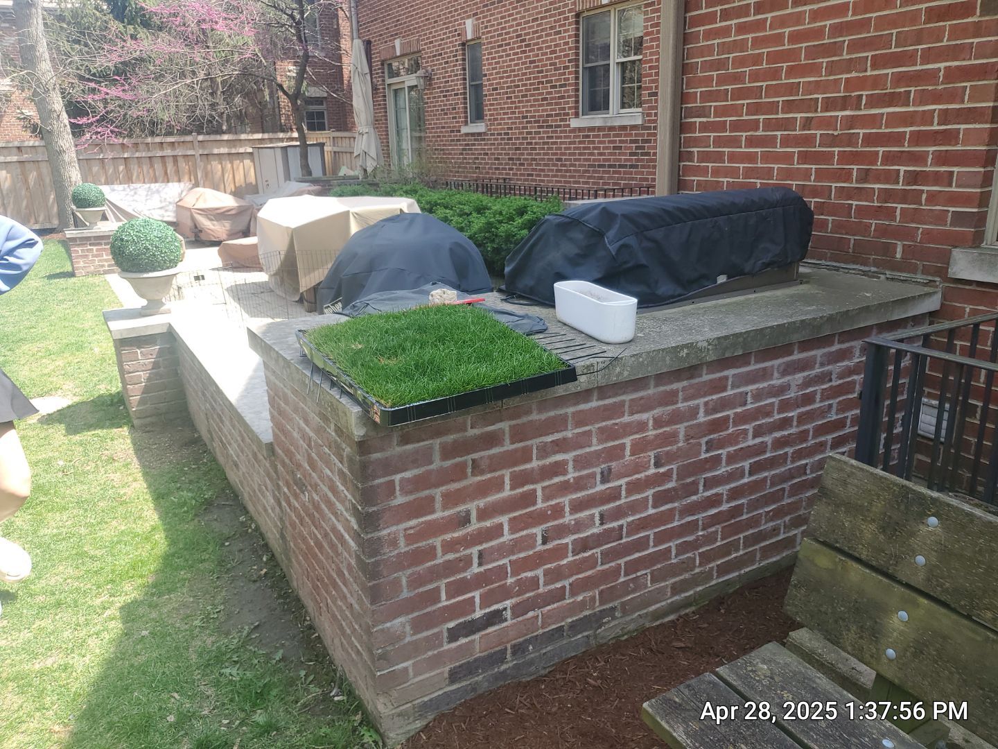 Brick paver repair, clean, seal and poly sanding by Northern Power Washing LLC.