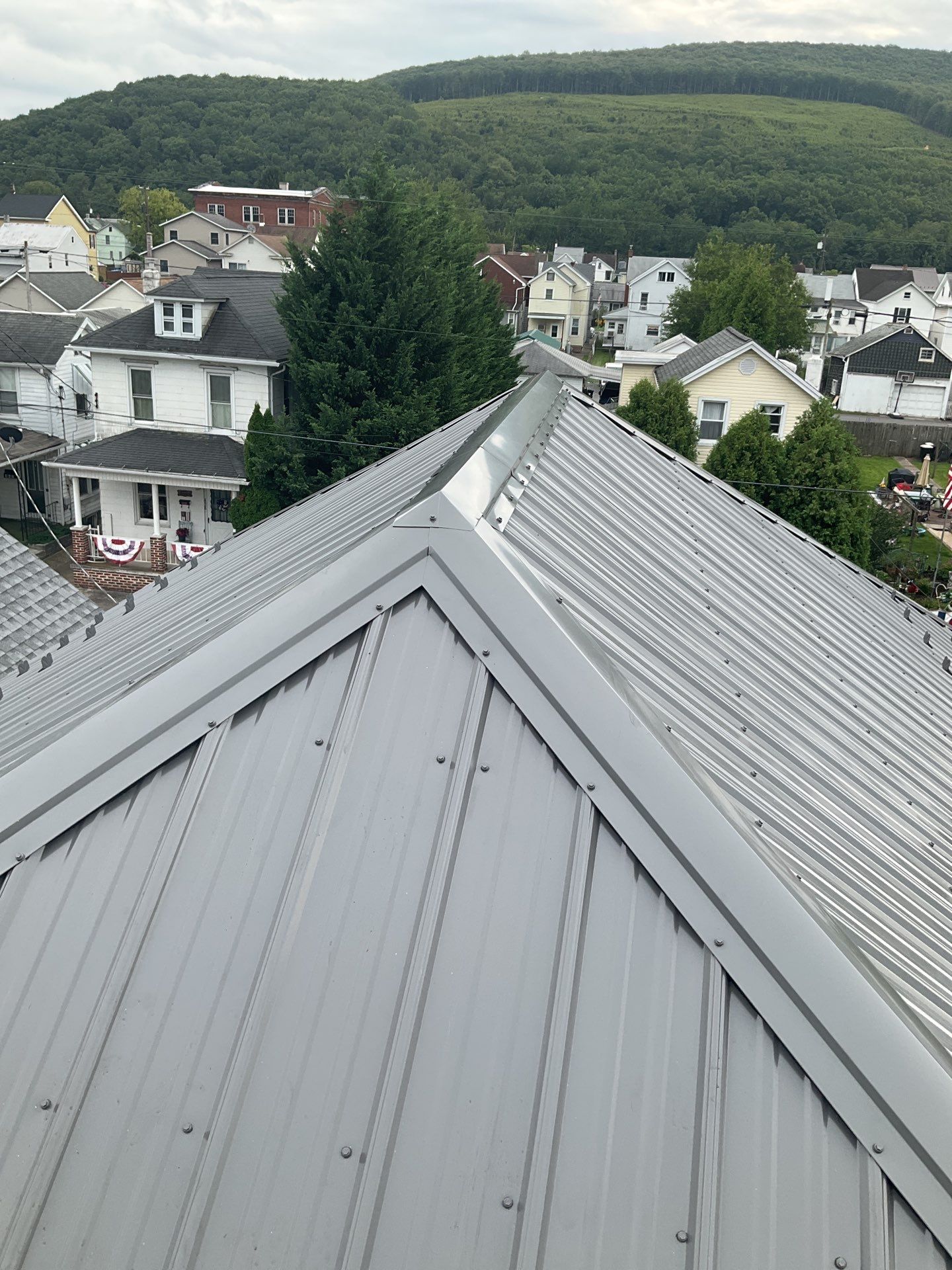 Charcoal Metal Roof & Blue Siding — A Refreshing New Look by Esh Builders