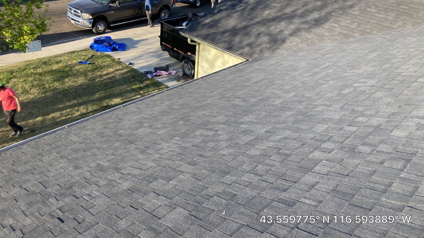 Nampa Idaho Single Level Residential Roofing Installation using Owens Corning by ID Roofing LLC