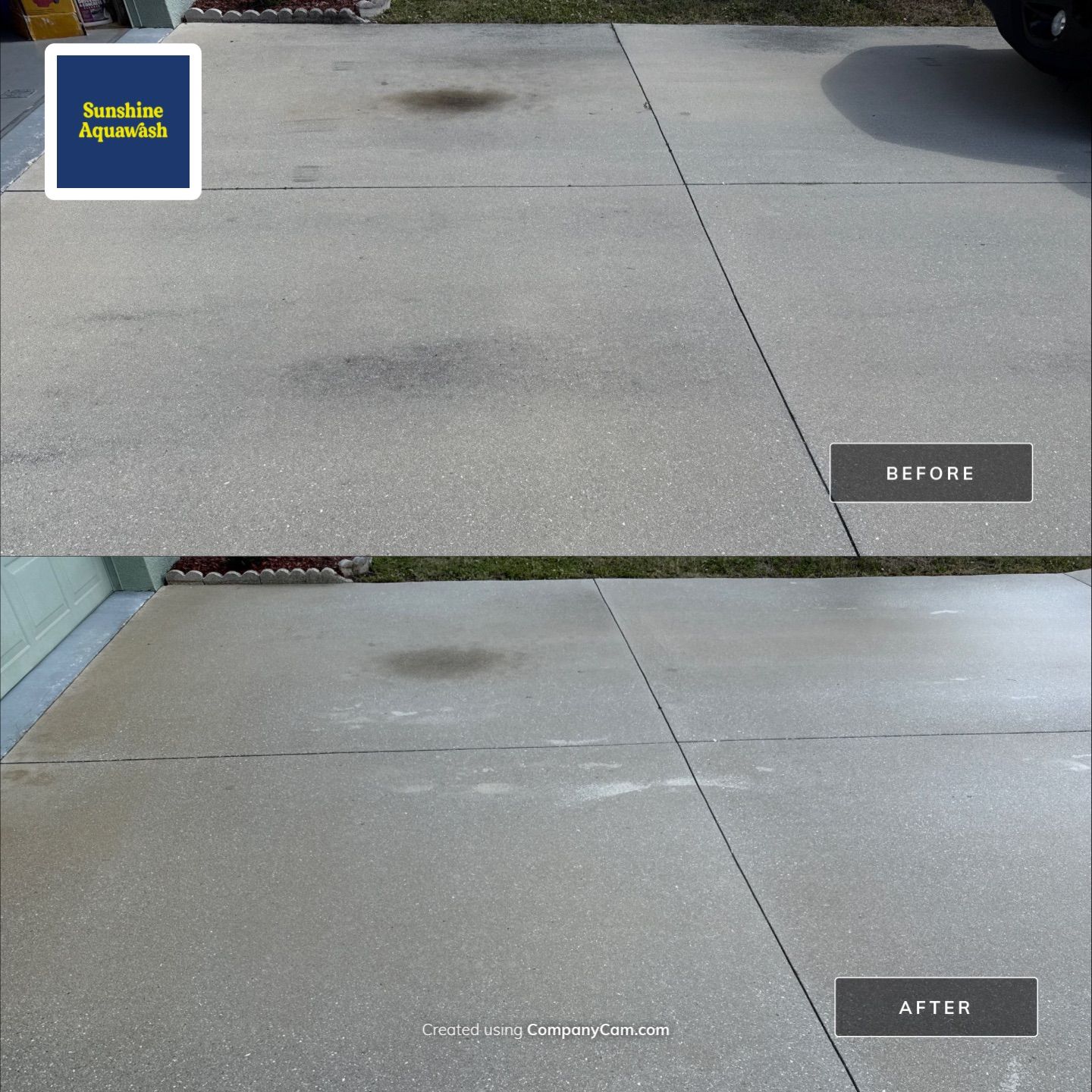 Concrete Driveway Cleaning in Arbor Creek Community – Palmetto, FL by Sunshine AquaWash