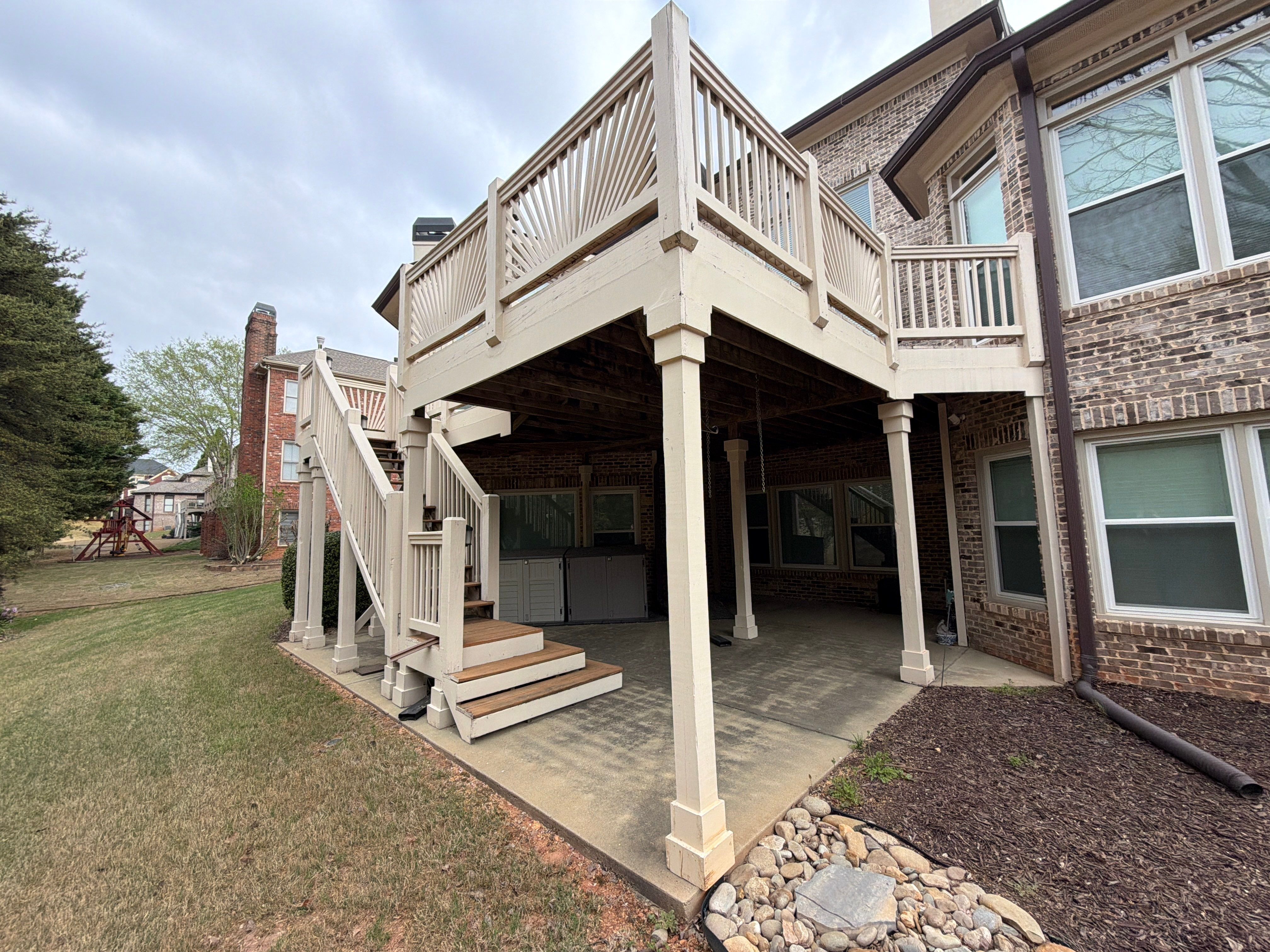 Lawrenceville, GA Deckorators Deck Resurface, Under-Deck, and Trex Deck Lighting Installation by Nelson Exteriors 