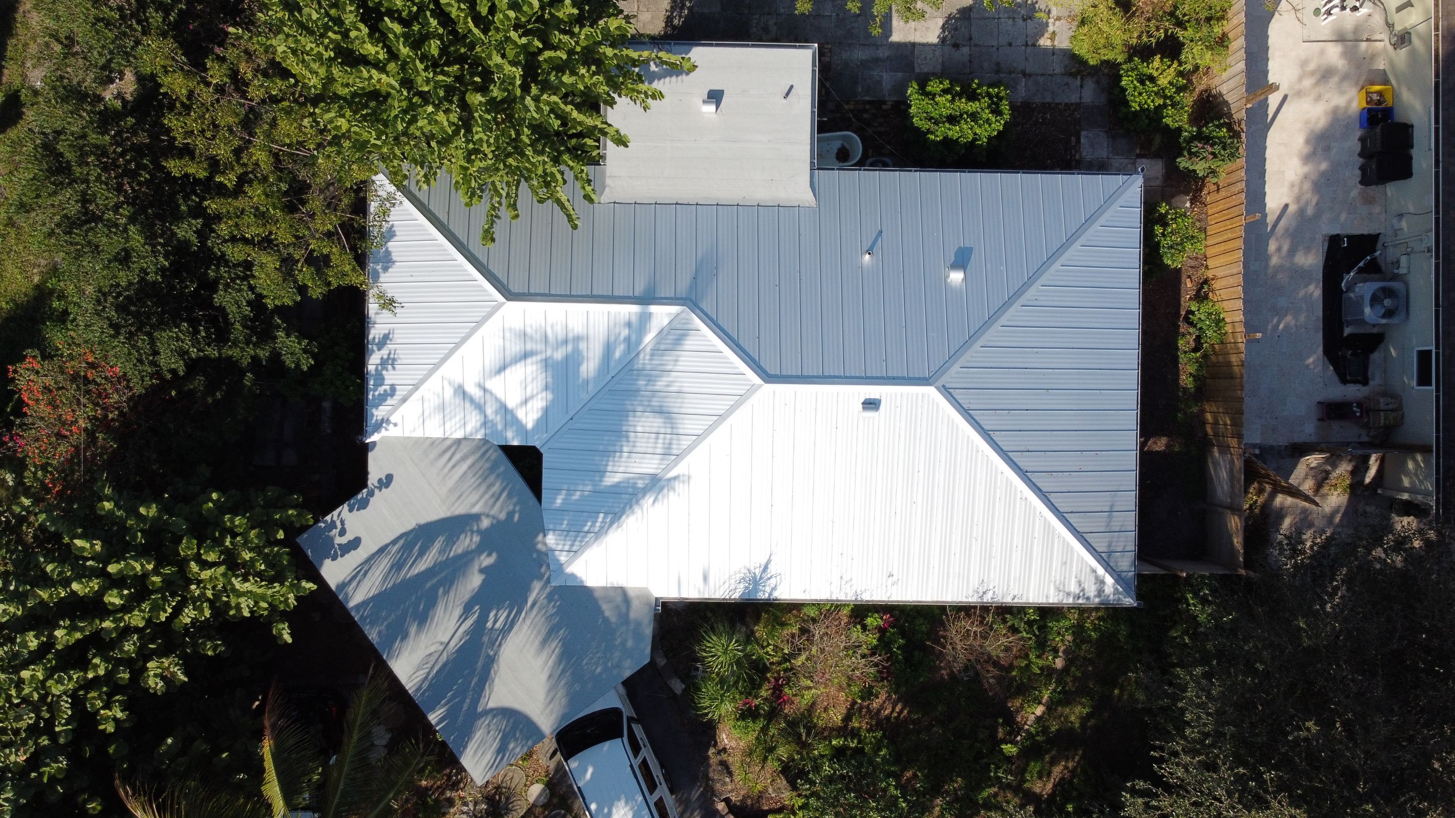 Residential Roofing Installation using 1" Nail strip metal roof by BLUES BROTHERS ROOFING