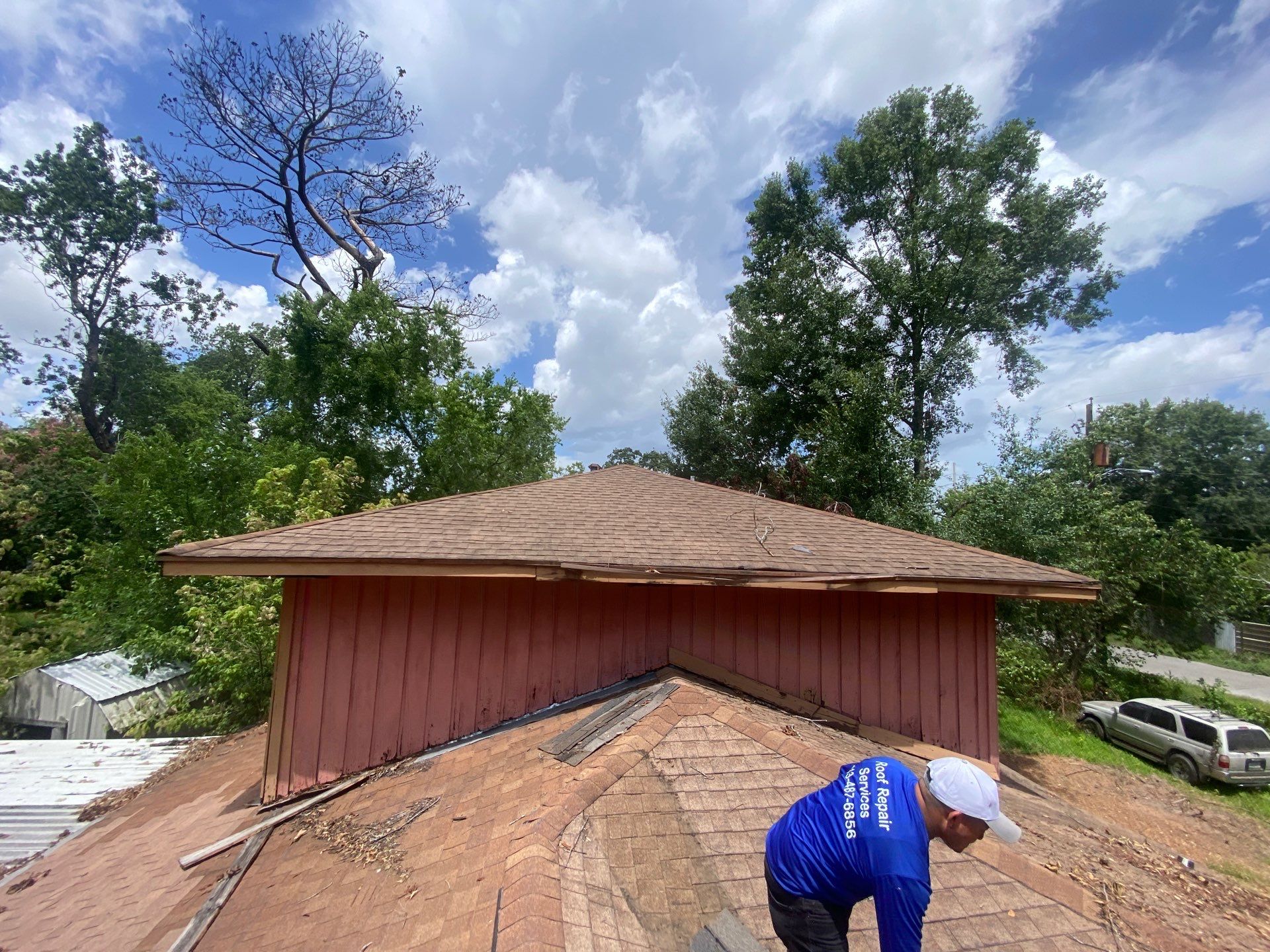 Residential Roofing Repair using tile by Roof Repair Company