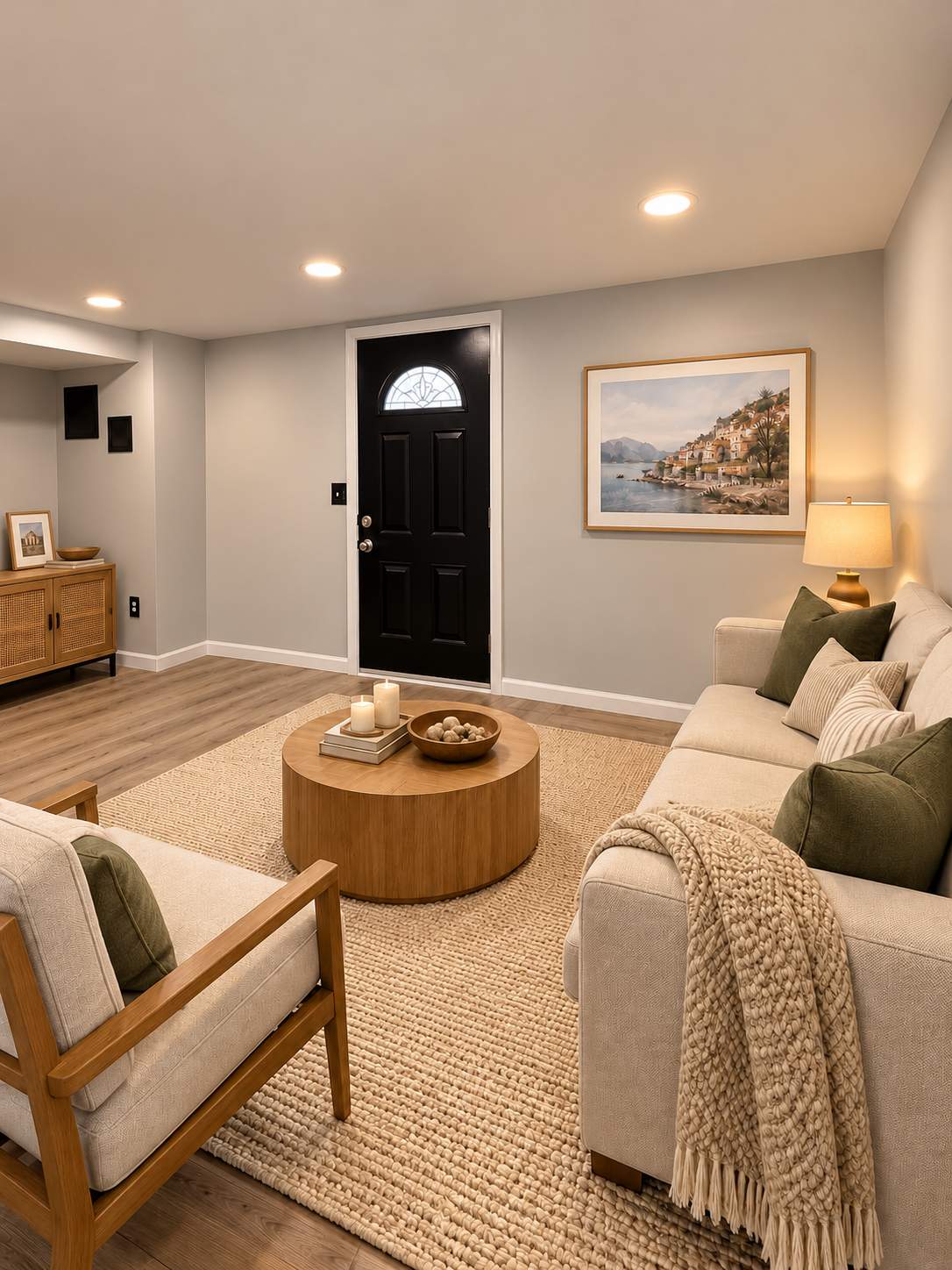 Finished Basement Remodel with LVP Flooring, Recessed Lighting & Modern Finishes by Remodel Now