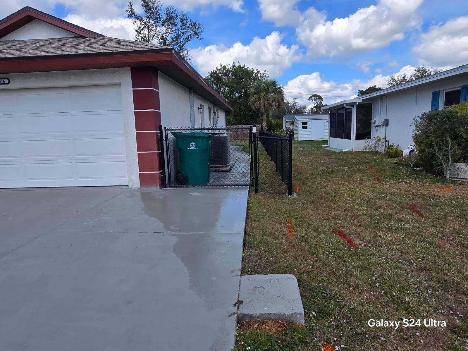 Black Chain Link Fence Installation for Port Charlotte Residence by True Fence LLC