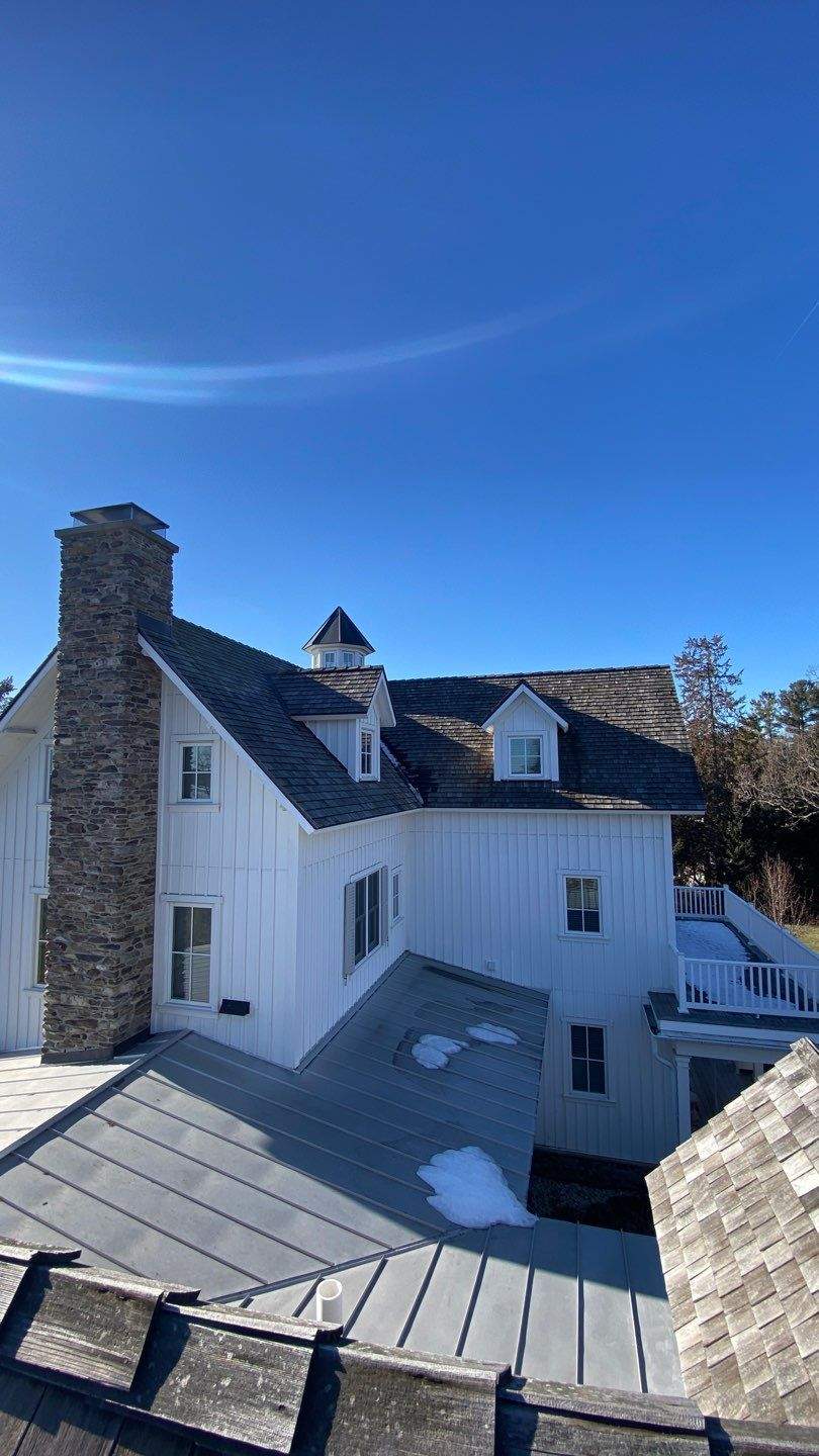 Cedar Shake Roof Replacement with Half Round Gutter Installation by Custom Installations