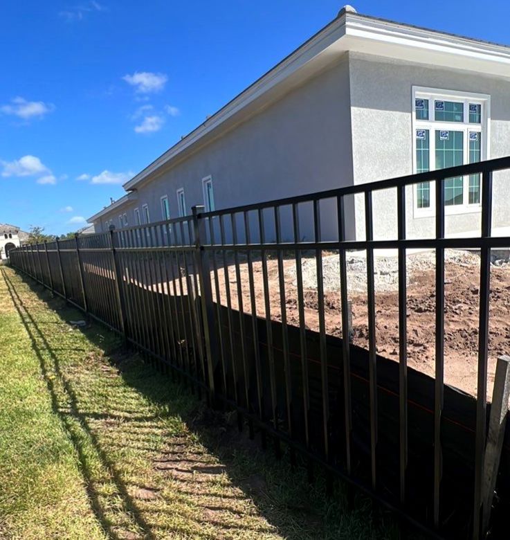 Aluminum Fence Installation using Black 3 Rail Aluminum Fence by Asap fence and gates, LLC