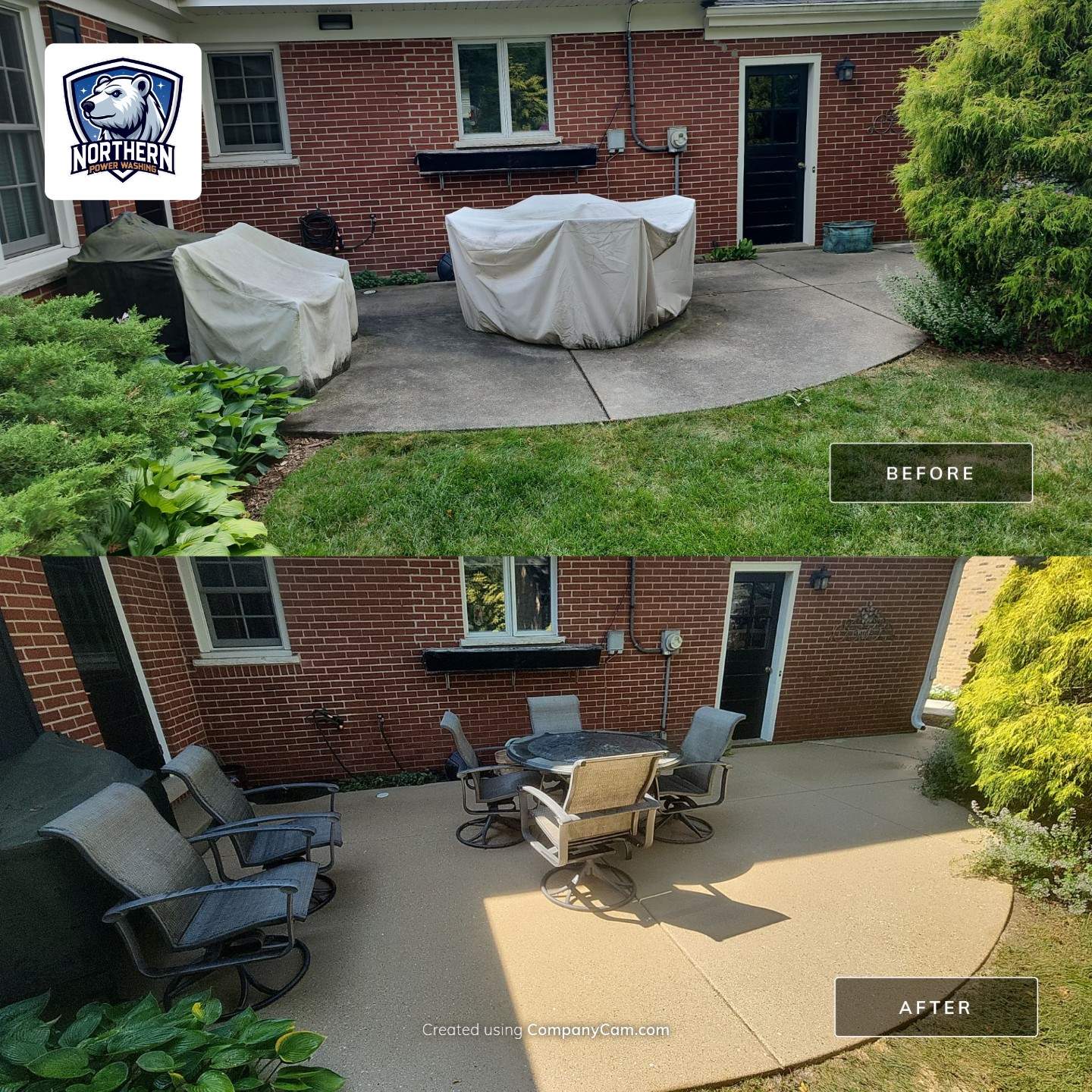 Concrete Patio & Walkway Pressure Washing by Northern Power Washing LLC.