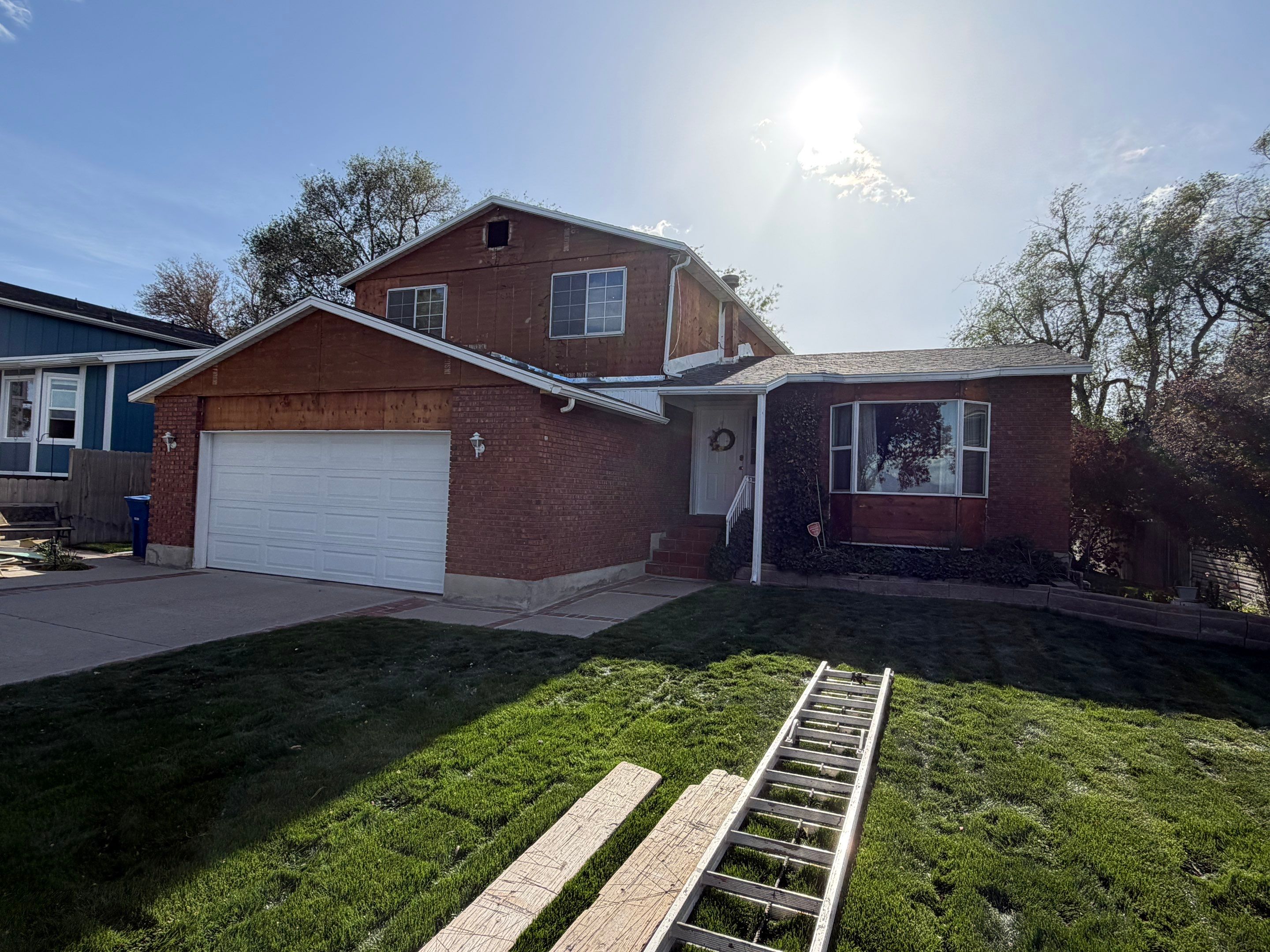 West Valley City | Aluminum to Hardie Conversion | Timber Bark & Arctic White by Ideal Siding Utah