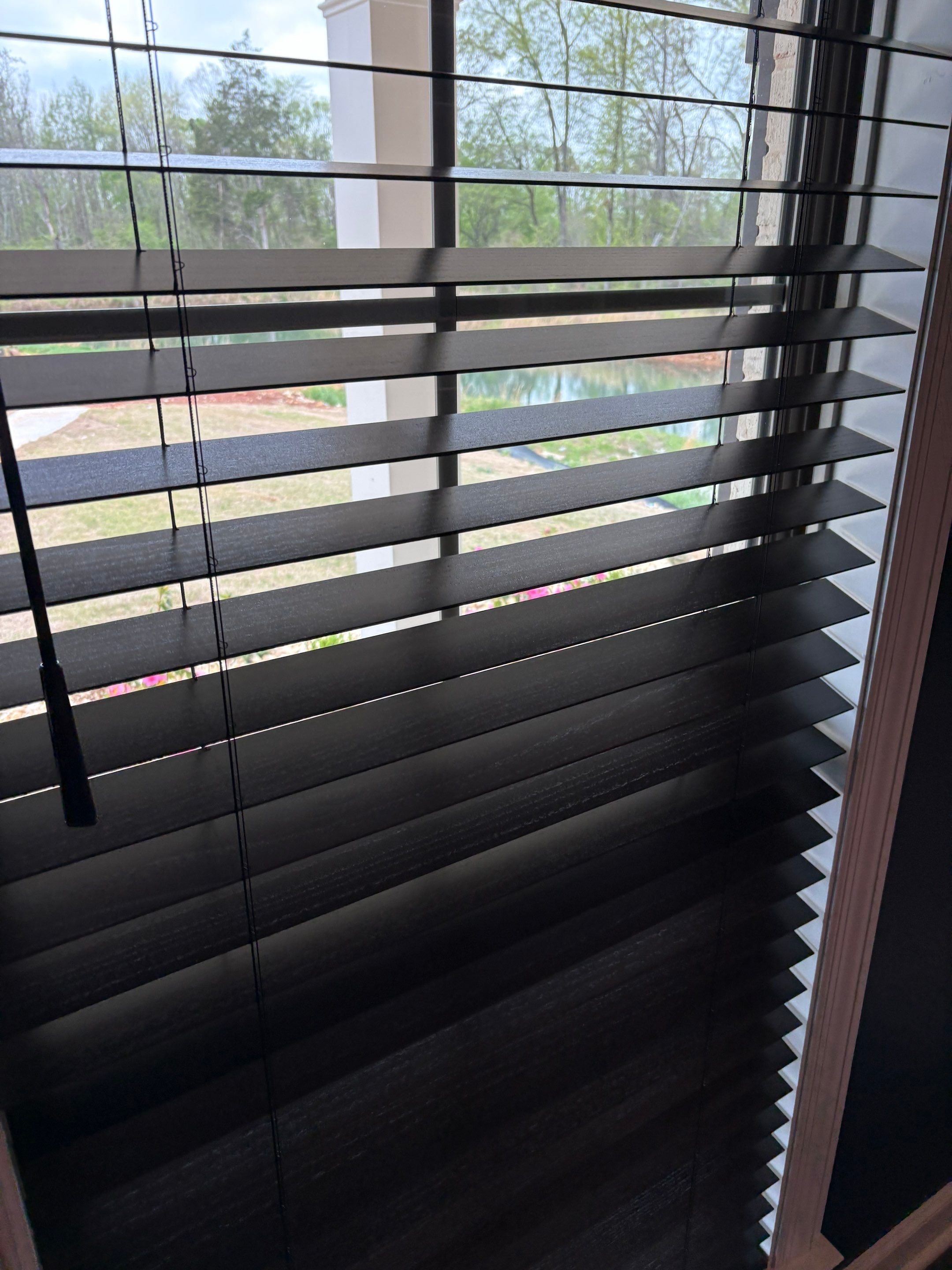 Real and Faux Wood Blinds Project in Madison by Blinds and Borders