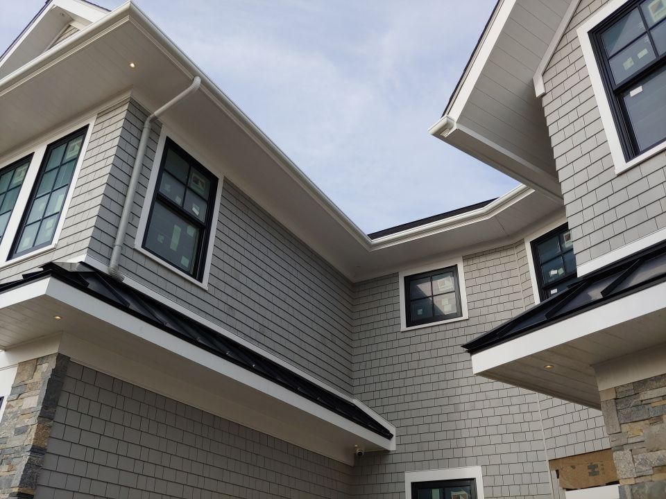 Swansea, MA Gutter Installation using 4x6 Fiberglass Gutter with PVC Bed Moulding by Gutter Pro Enterprises