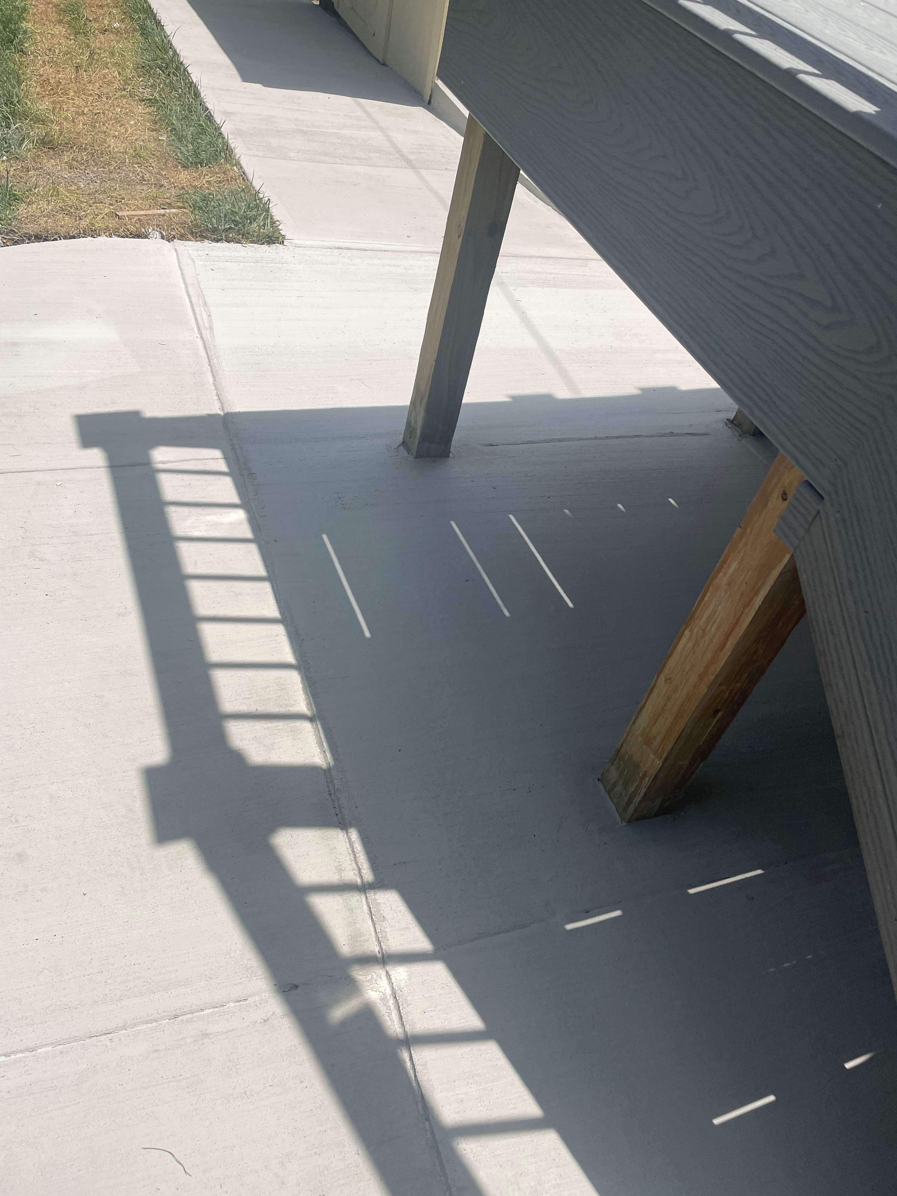 Deck resurfacing, railing replacement and concrete resurfacing by Fairfax Contractors, LLC